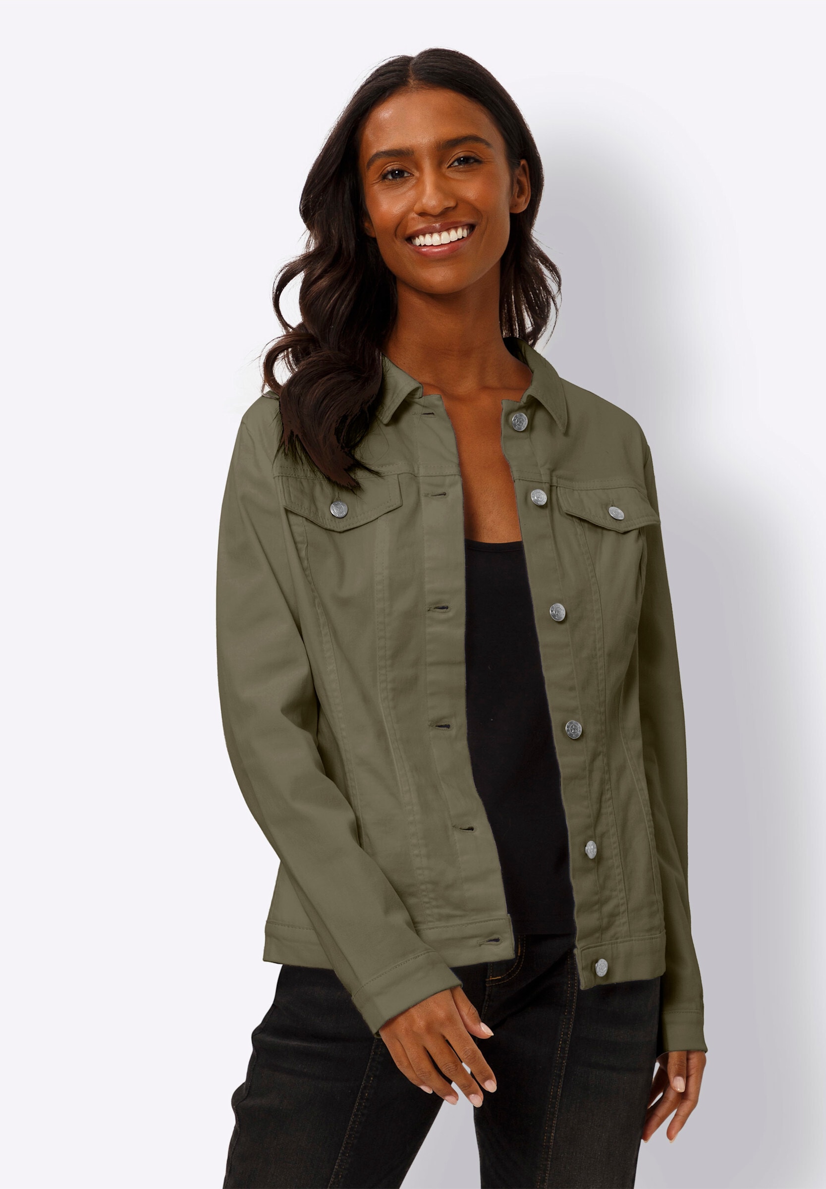 heine Jeansjacke »Jacke Jacke mit Hemdkragen« keine Angabe