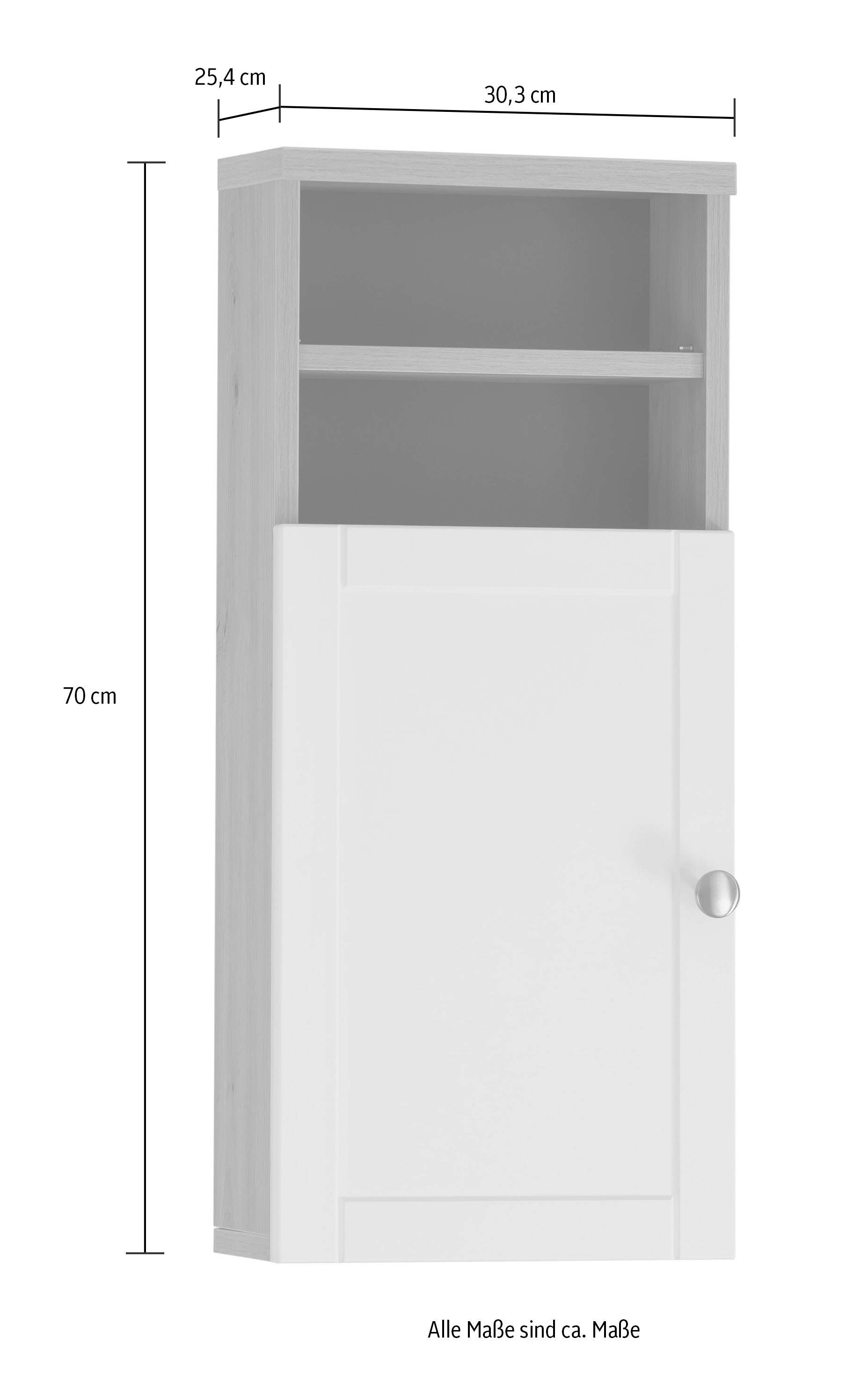 Schildmeyer Unterschrank »Jesper Breite 30,3 cm«, Tür in Landhausoptik, Griff und Beschläge aus Metall