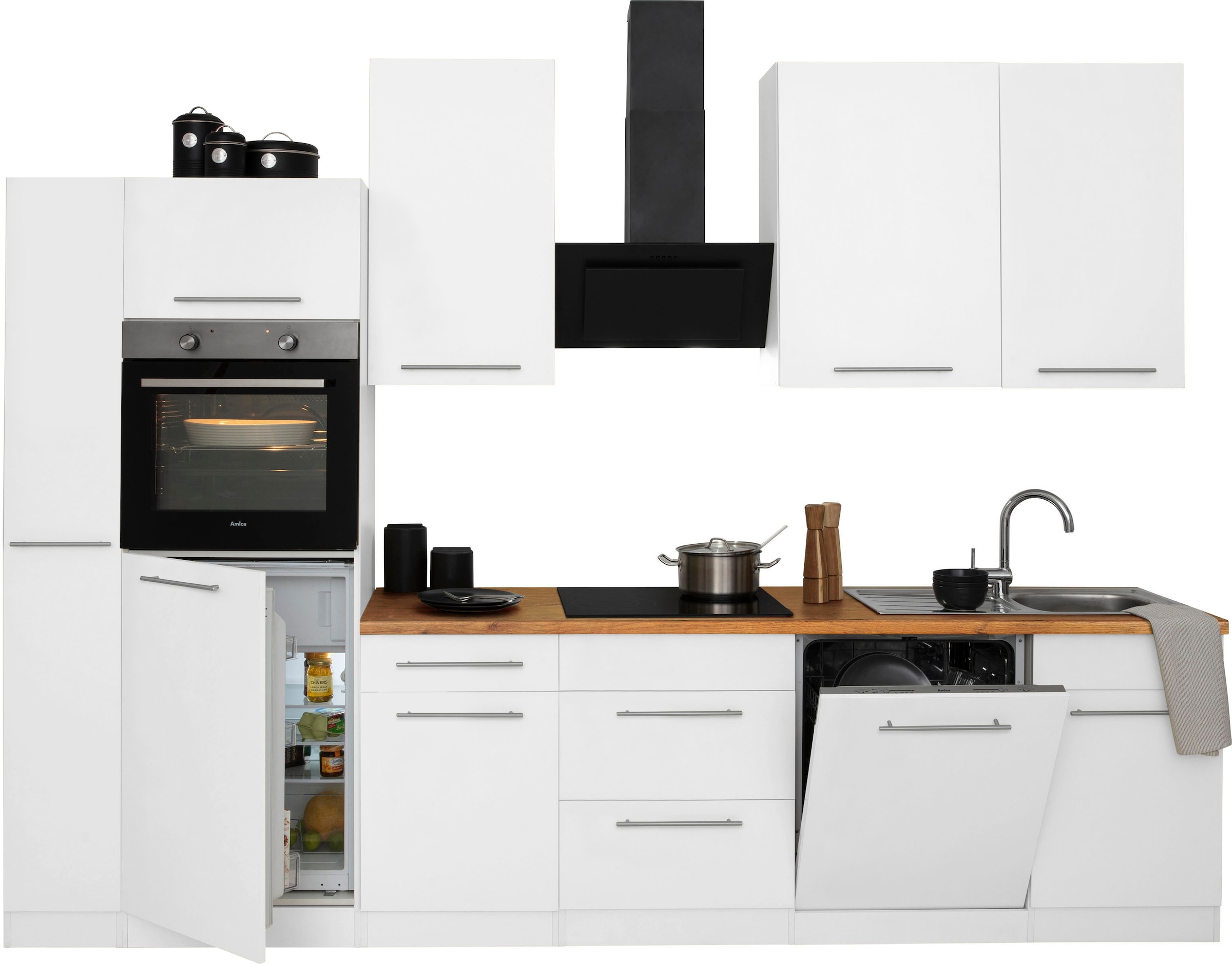 wiho Küchen Küchenzeile »Unna«, ohne E-Geräte, Breite 310 cm
