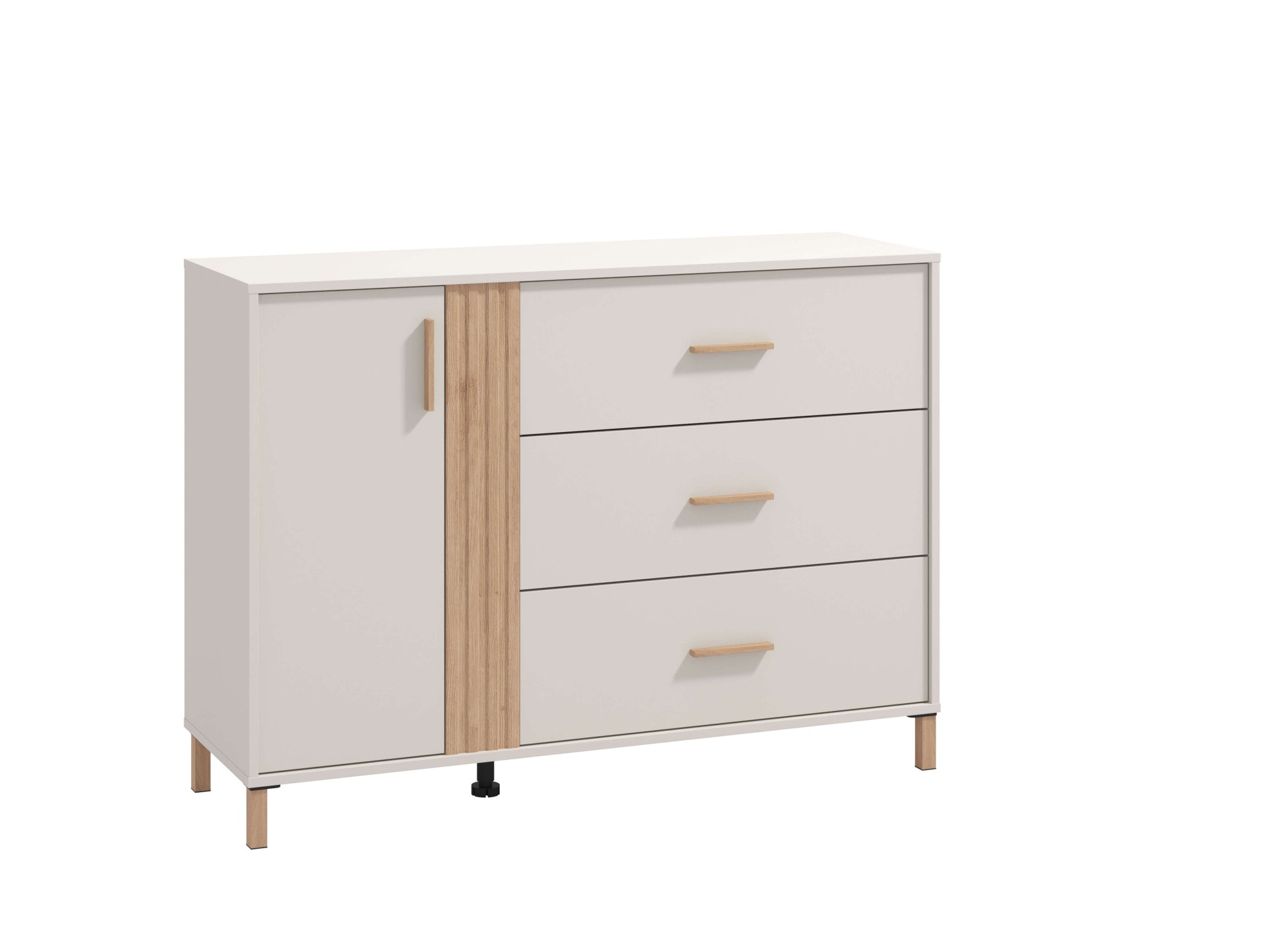 Kommode »Belfort Schubladenkommode Sideboard 3 Schubladen und 1 Tür«, 125x40x90,...