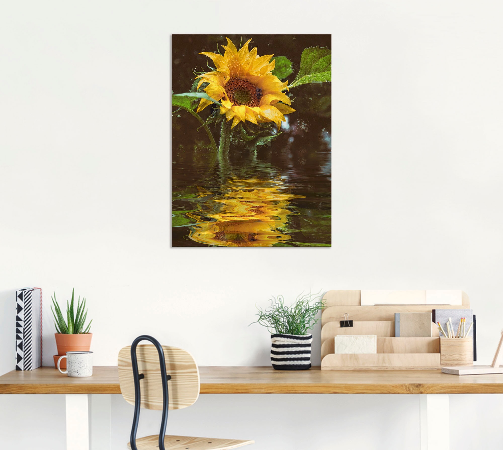 Artland Alu-Dibond-Druck »Sonnenblume« Blumen 1 Stk. tlg. für Innen- und Außenbereich geeignet, Outdoorbild