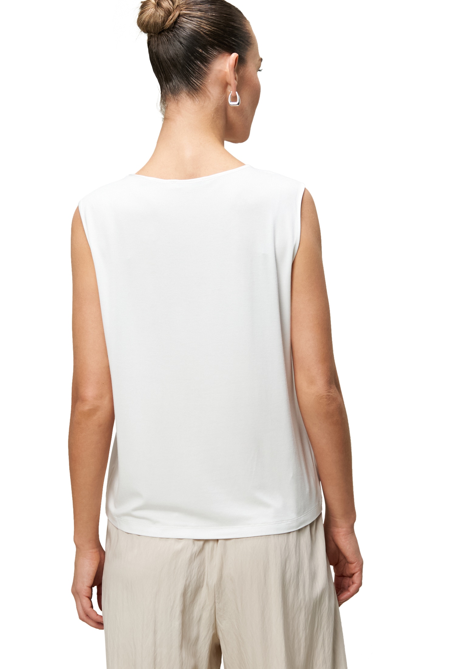 Zero Shirttop »Satinshirt mit Lochmuster am Ausschnitt«