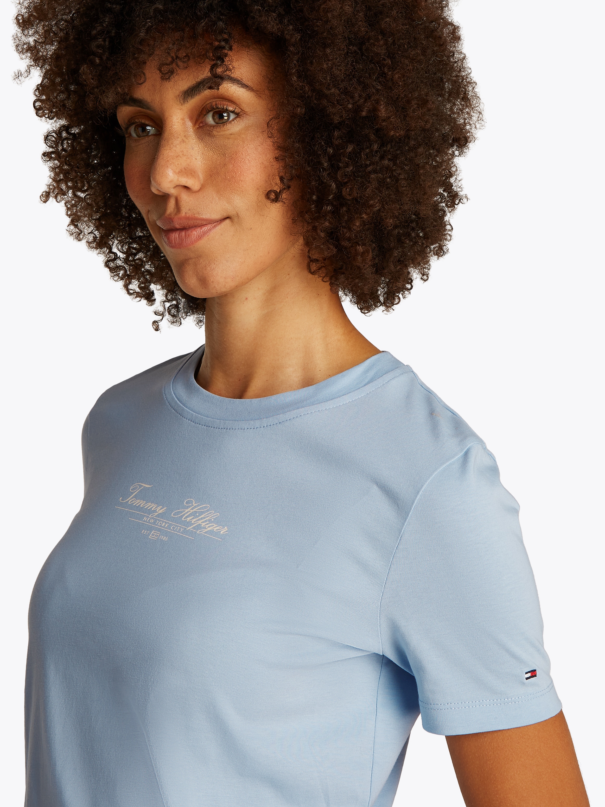 Tommy Hilfiger T-Shirt »REG SCRIPT C-NK TEE SS«, mit Logo-Schriftzug