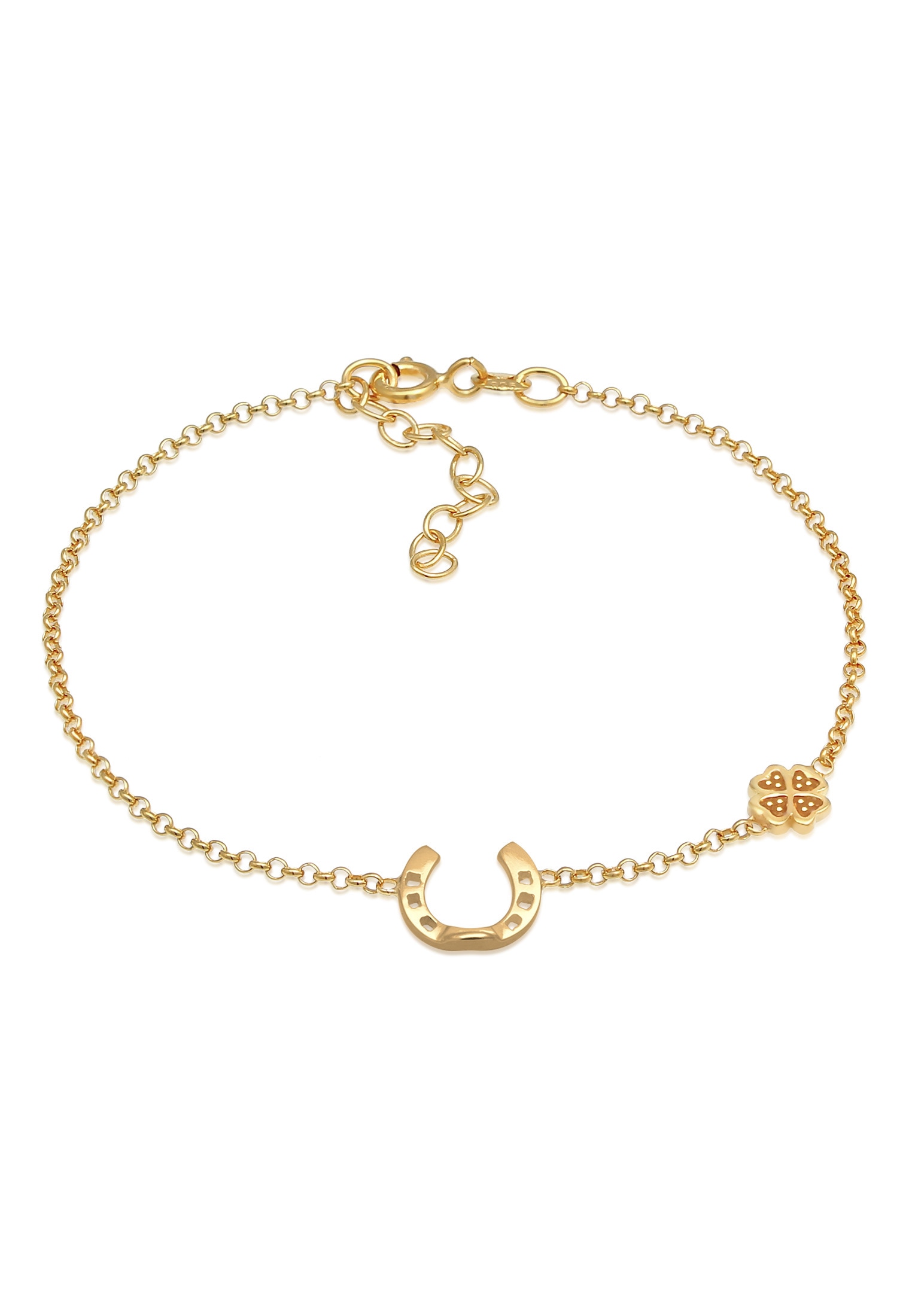 Nenalina Armkette »Armband Hufeisen Kleeblatt Glück Emaille 925 Silber«
