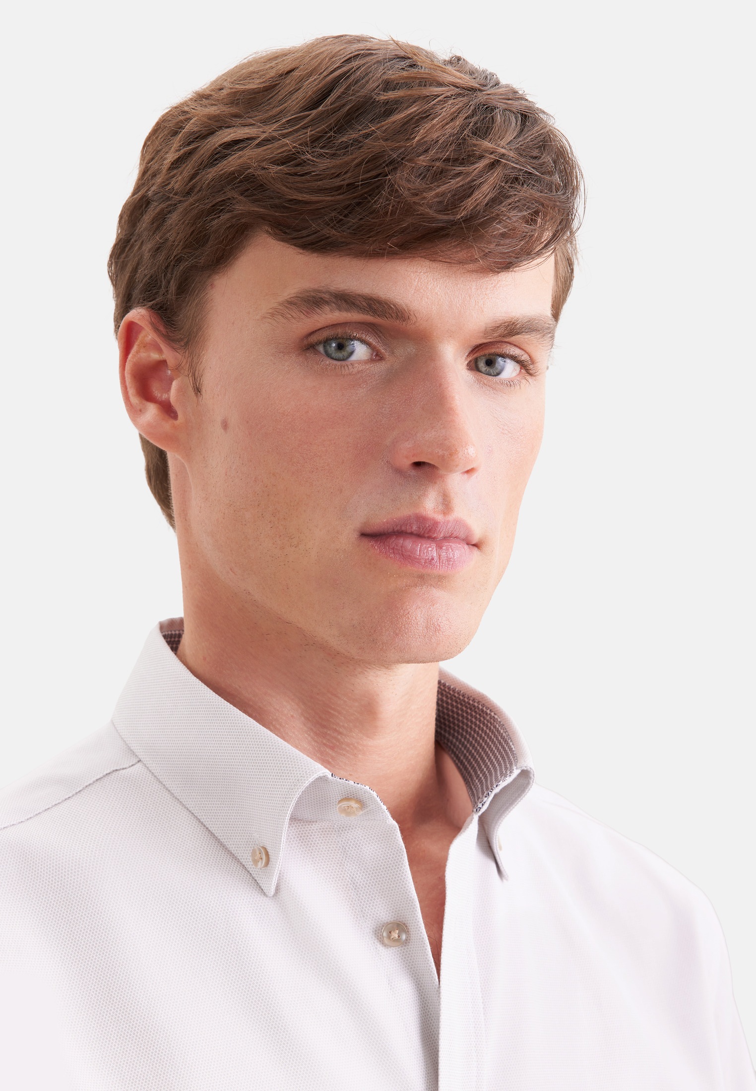 seidensticker Businesshemd »Schwarze Rose« Shaped 1/2 Button-Down-Kragen Struktur