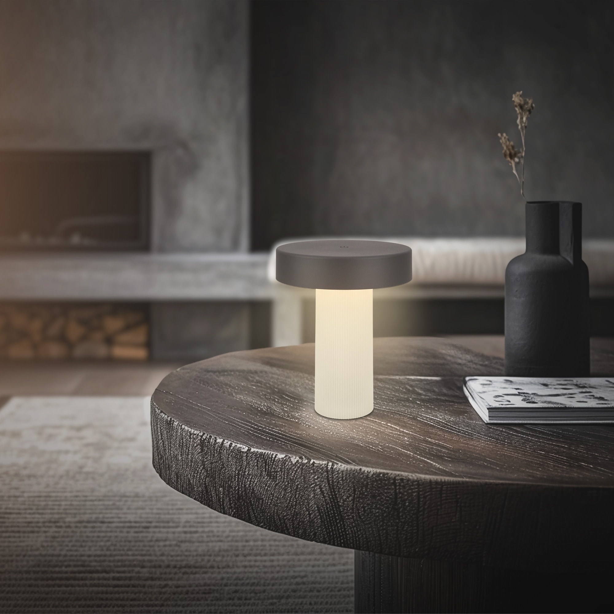 Briloner Leuchten LED Tischleuchte »BITO« LED-Modul 1 Stk. Warmweiß 16x20 cm, Akku tauschbar, Indoor/Outdoor, Wohnzimmer, Balkon