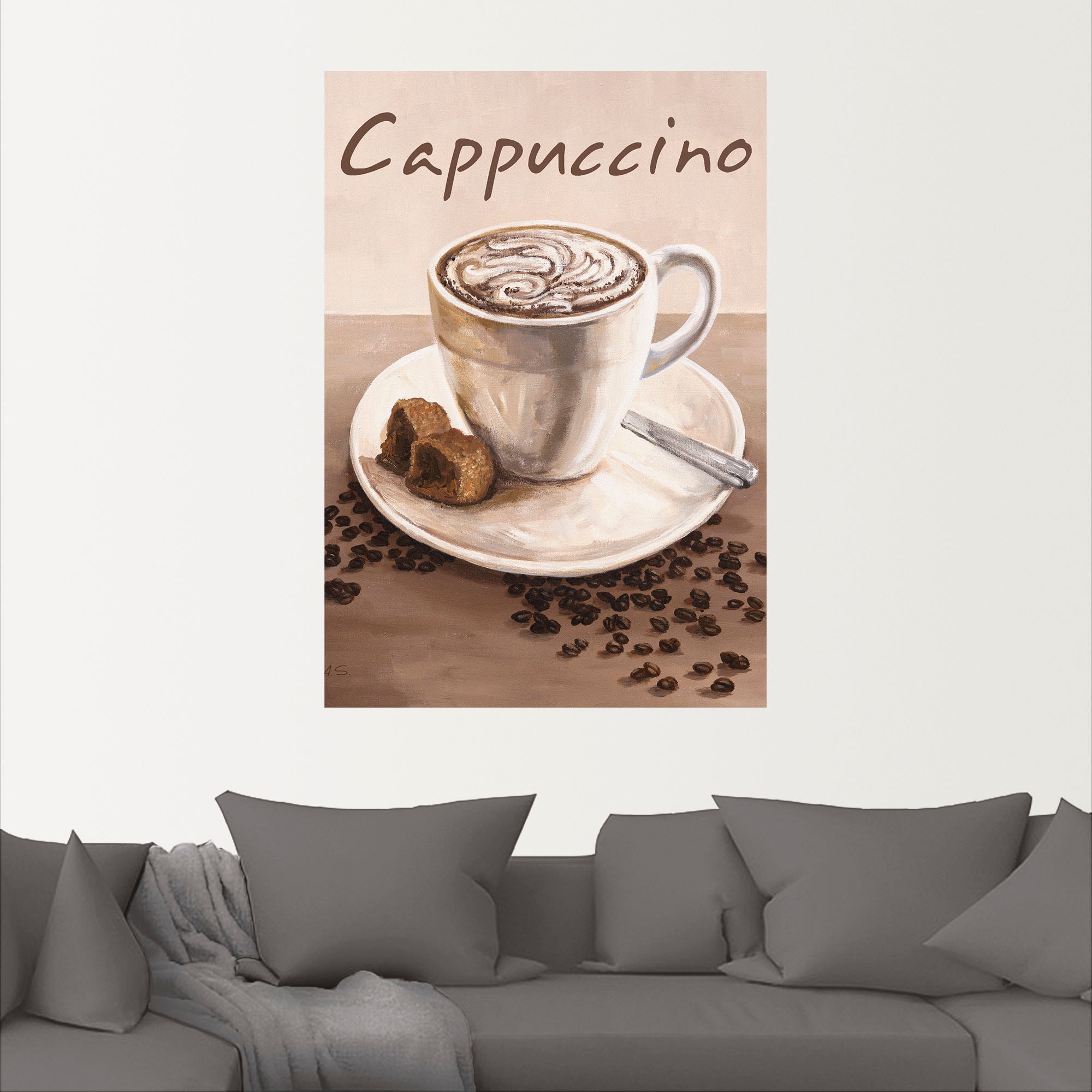 - versch. »Cappuccino bei Größen (1 Artland Kaffee«, Leinwandbild, Wandbild oder Wandaufkleber Kaffee Bilder, Alubild, OTTO Poster als St.), online in