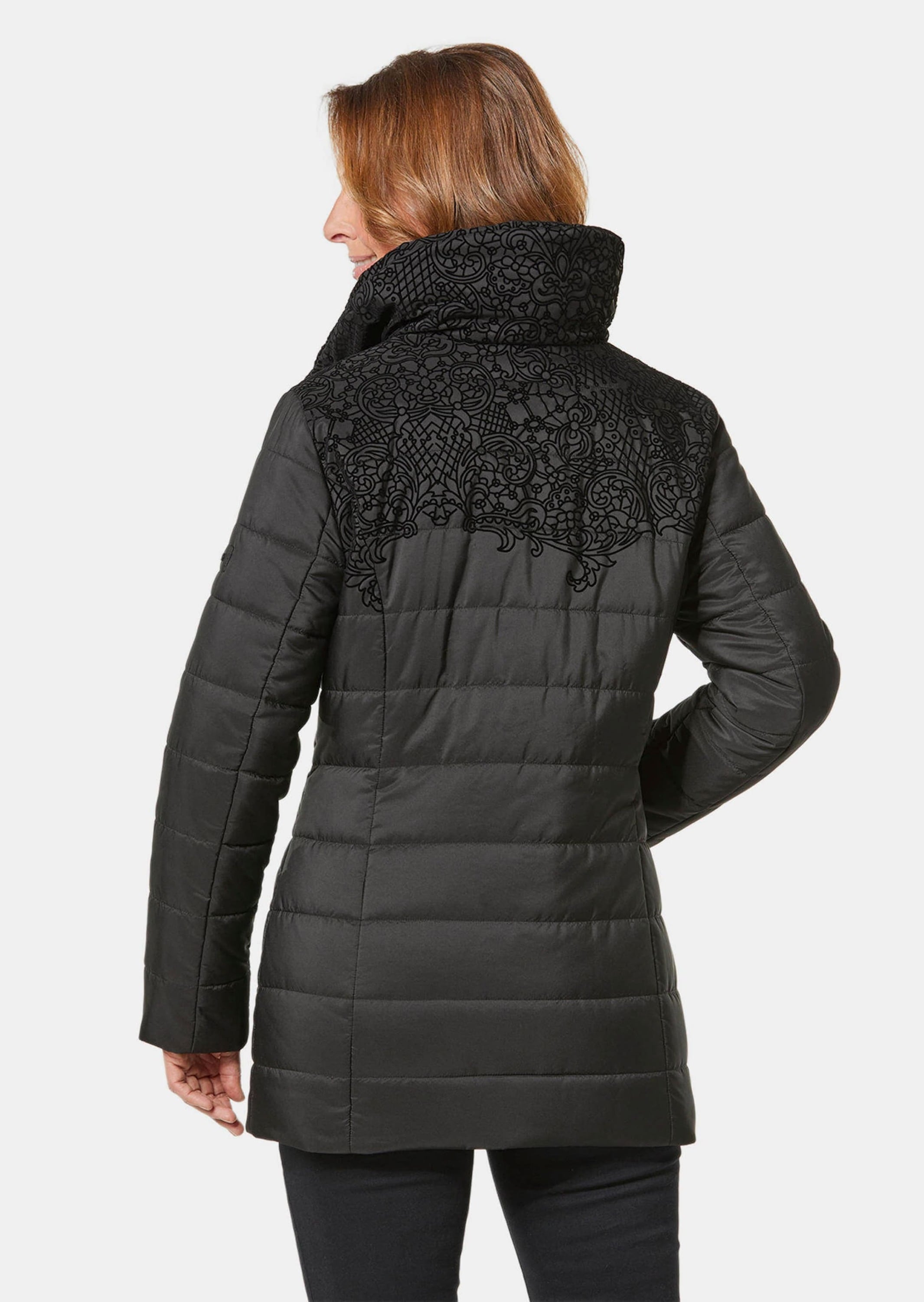 GOLDNER Steppjacke »Steppjacke mit hübschem Flock-Druck«