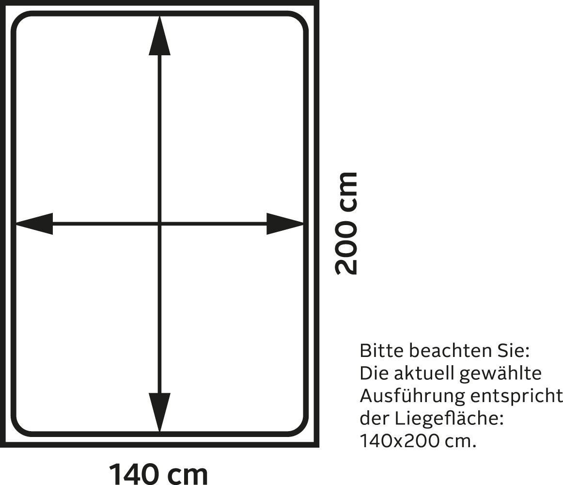 Home affaire Funktionsbett »"FINJA " Kieferbett, Futonbett, Kopfteil mit Ablagefläche«, zertifiziertes Massivholz, Schubkästen optional