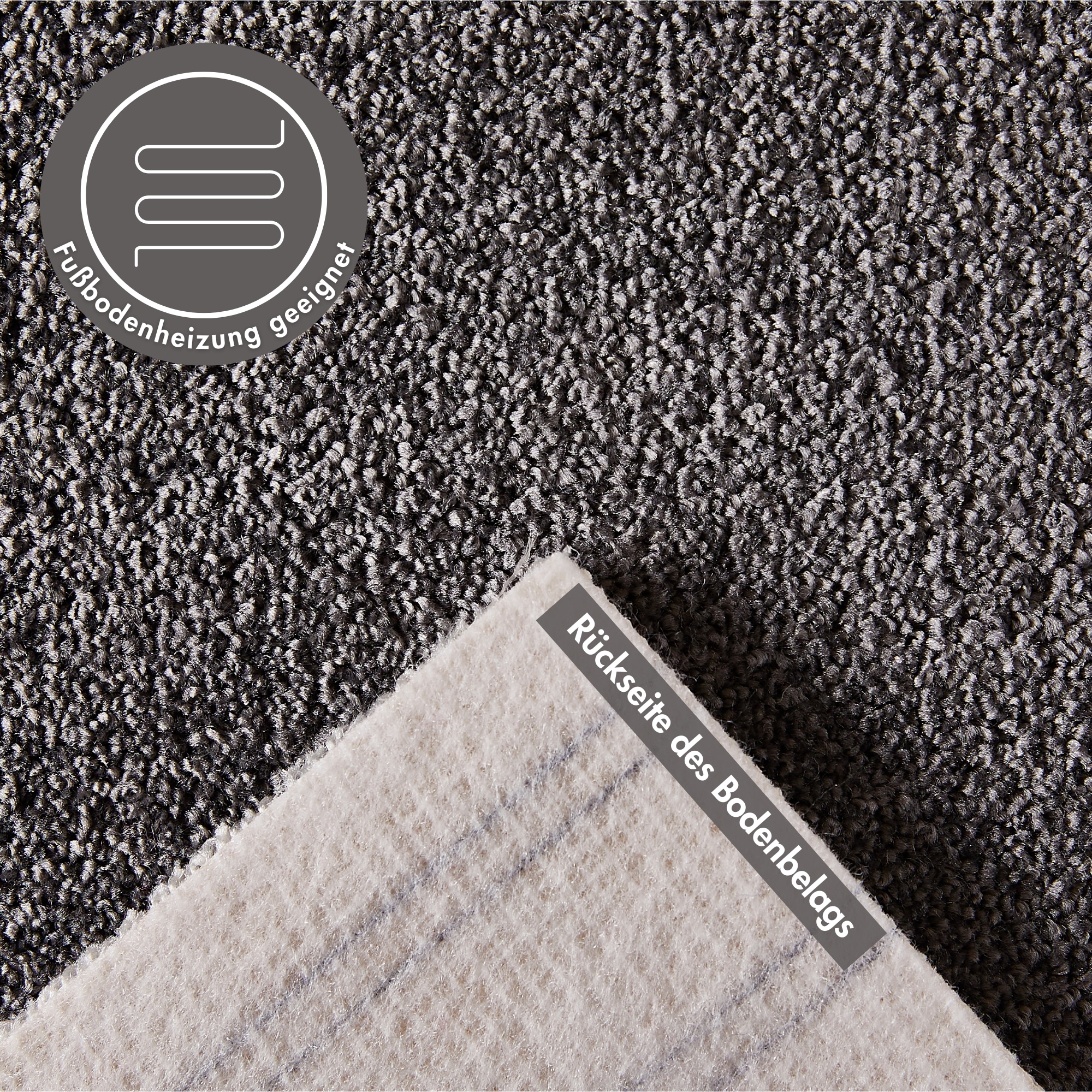 Andiamo Teppichboden »Verona, Velours, Made in Belgium«, rechteckig, 6 mm Höhe, Uni Farben, Breite 400 cm oder 500 cm, strapazierfähig, pflegeleicht