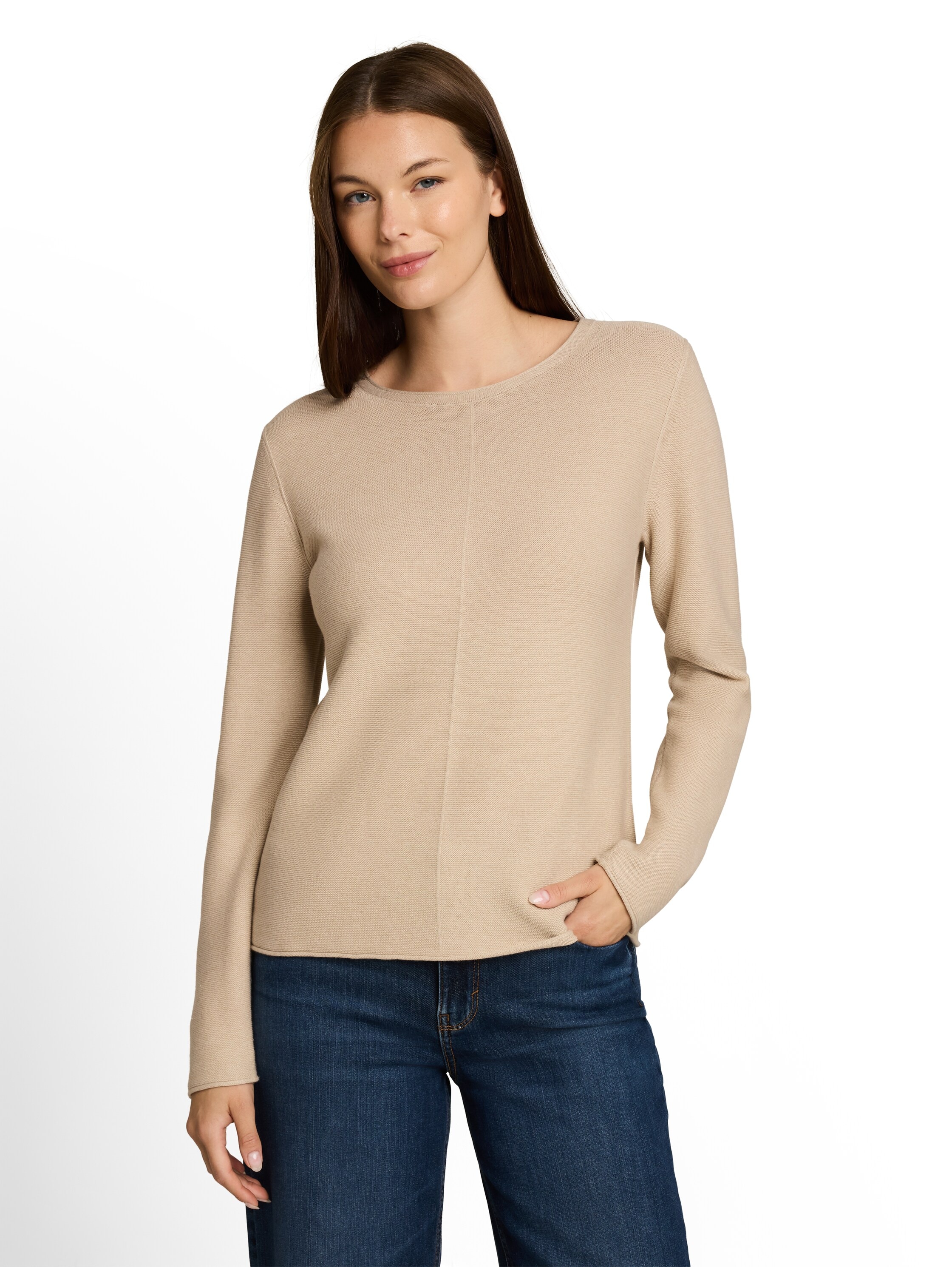 TOM TAILOR Strickpullover »Regular« mit Rundhals und Rollkanten