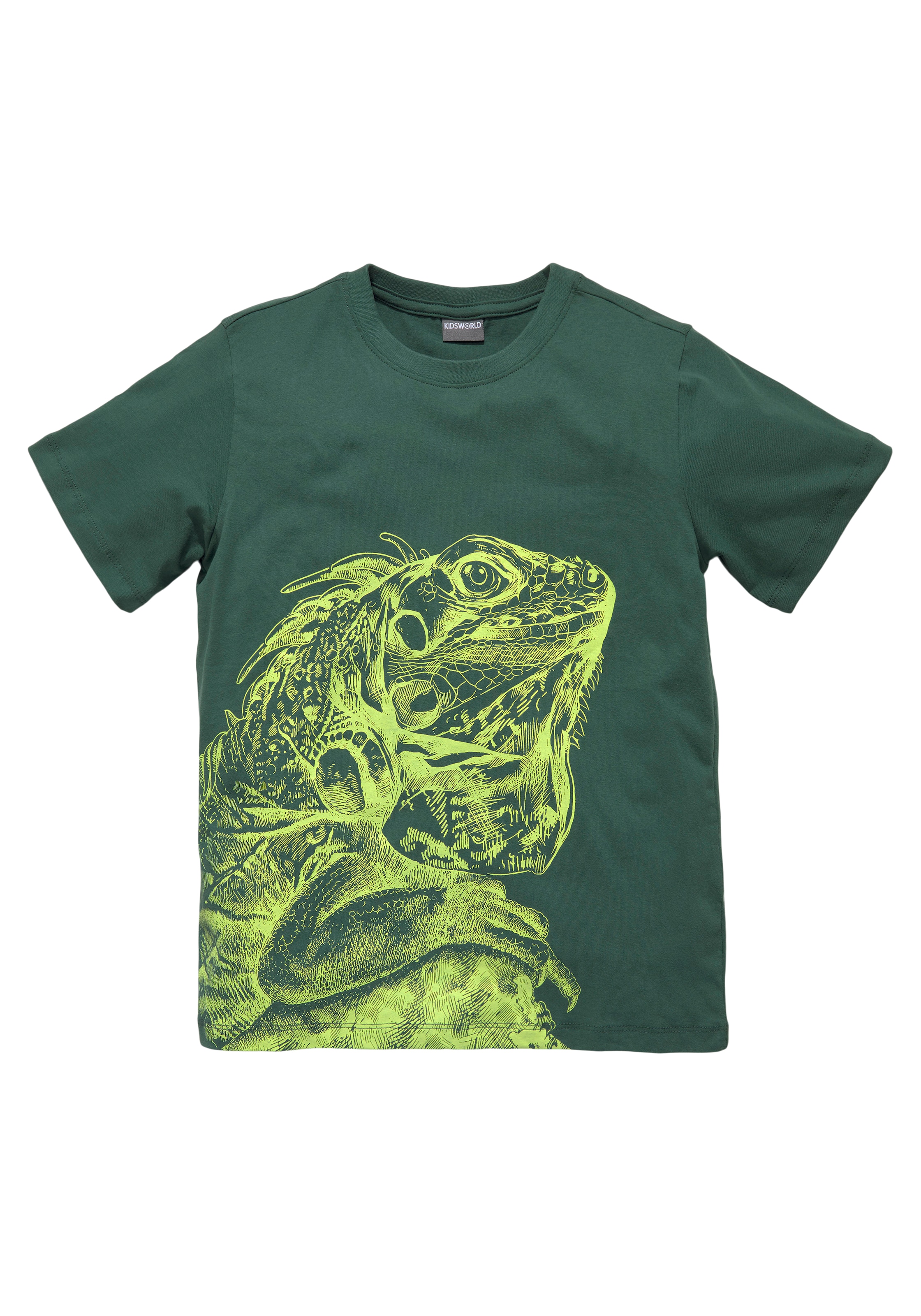 T-Shirt »GECKO«, Kurzarm, Basic-Passform, bedruckt, Rundhalsausschnitt