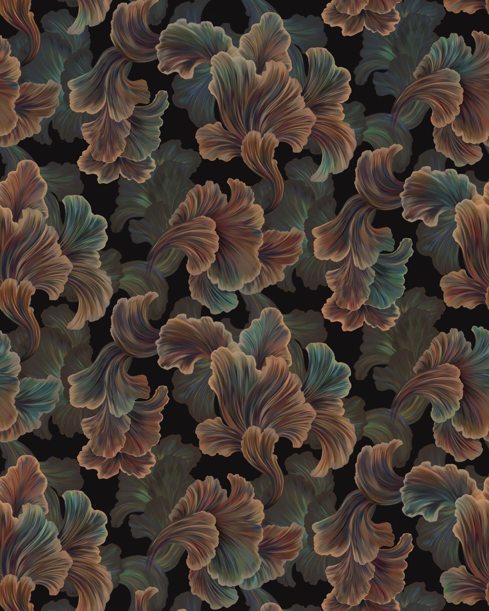 Komar Fototapete »Vlies Fototapete - Night Blossoms - Größe 200 x 250 cm« Motiv | bedruckt glatt