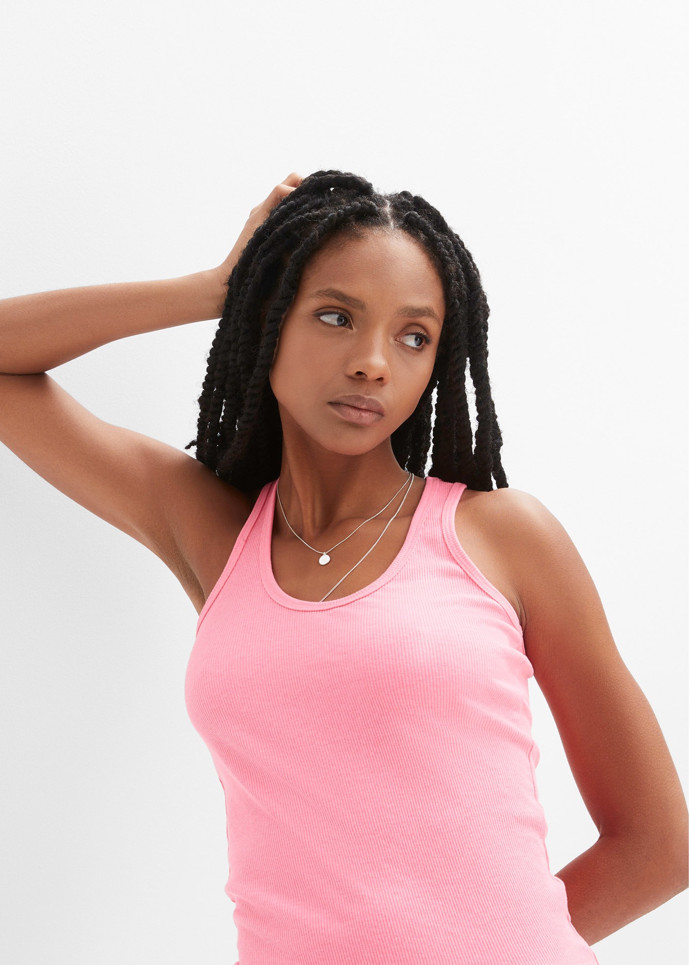 bonprix Tanktop Packung, 2 Ringerrücken, Ripp-Qualität