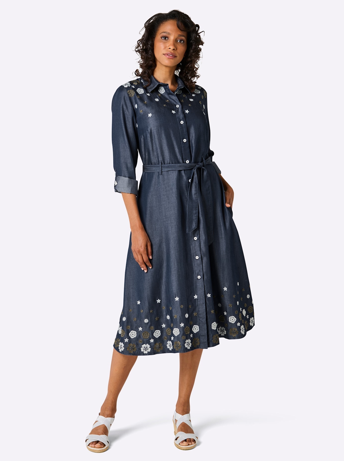 CREATION L PREMIUM Hemdblusenkleid »Lyocell-Kleid«