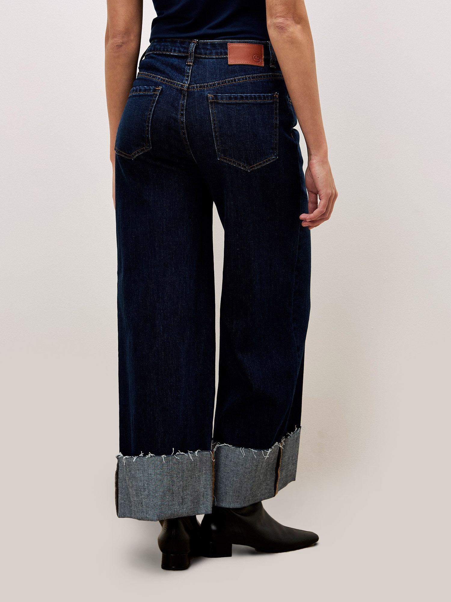 Apricot Weite Jeans »Mid waist Jeans« mit breitem Umschlag