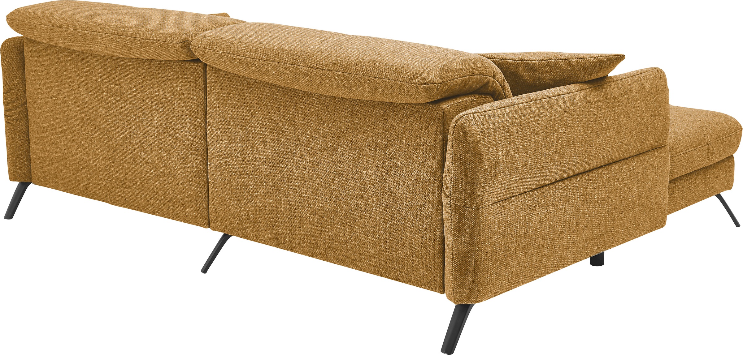 set one by Musterring Ecksofa »SO 4400 V« wahlweise mit motorischer Bettfunktion & Kopfverstellung, Fuß schwarz