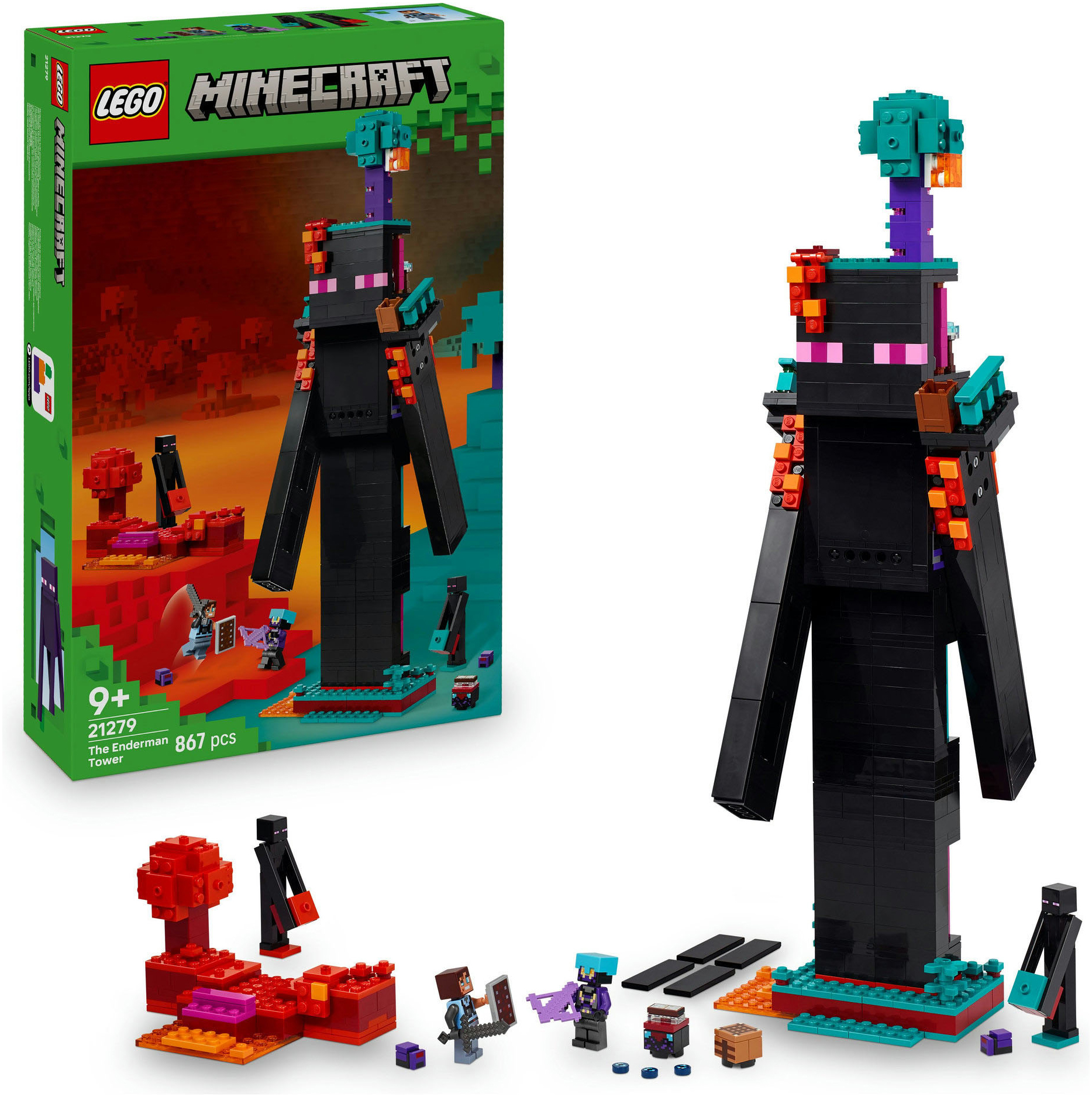 Lego Konstruktionsspielsteine »Der Enderman-Turm (21279), LEGO Minecraft« Made in Europe in bunt