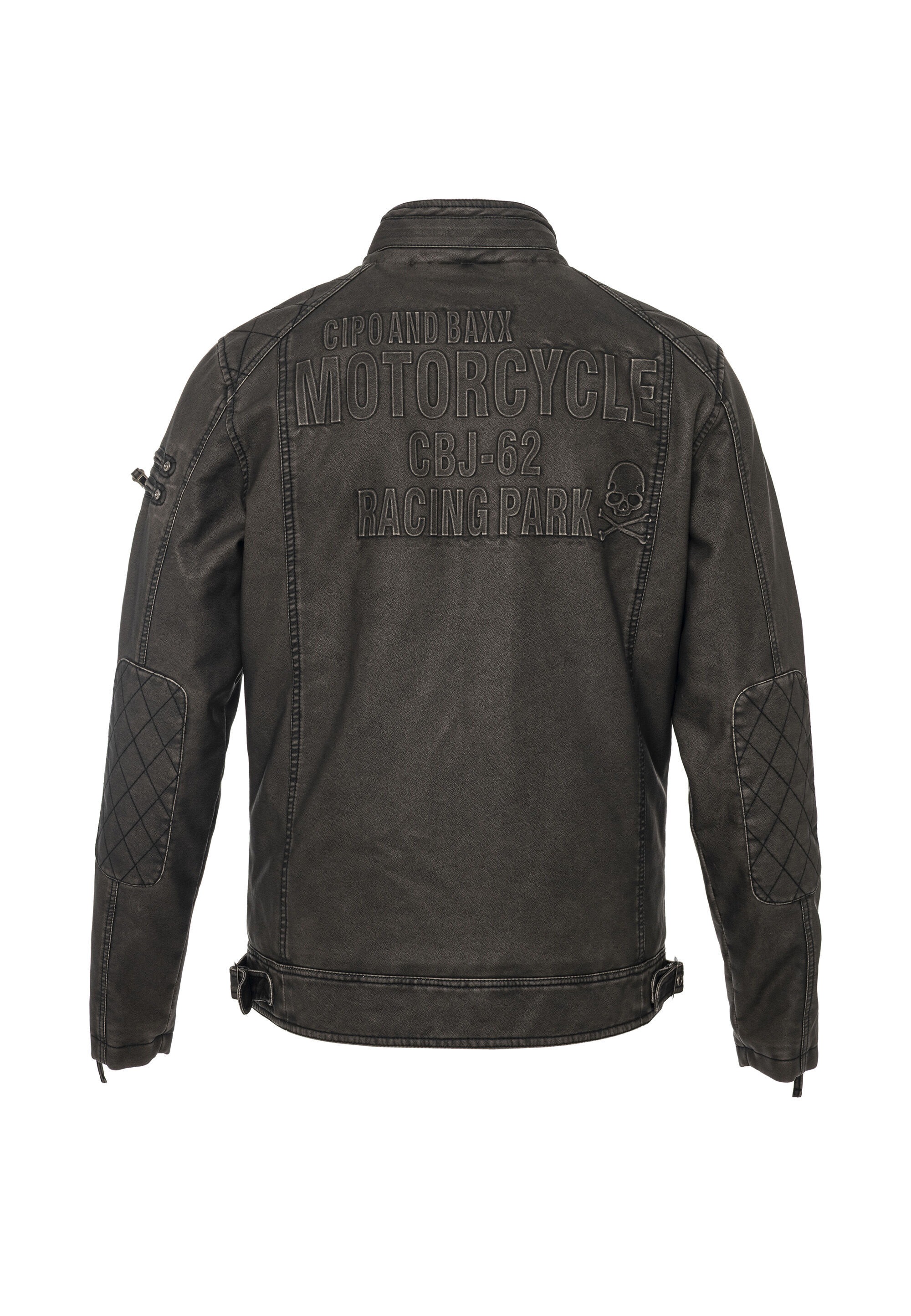 Cipo & Baxx Bikerjacke »Cipo & Baxx Winterjacke« ohne Kapuze im unifarbenen Look