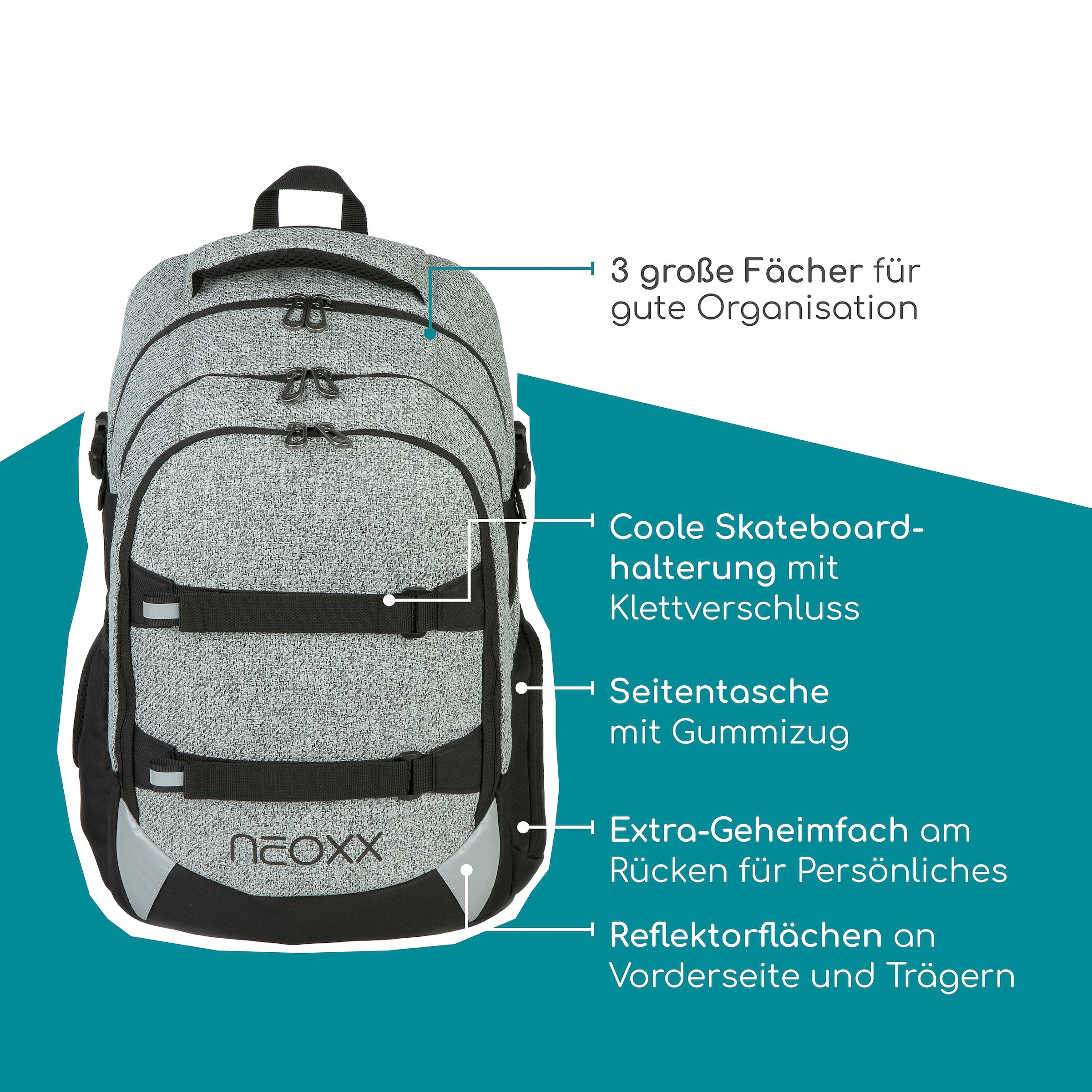 neoxx Schulrucksack »Active Pro, Wool fhe World«