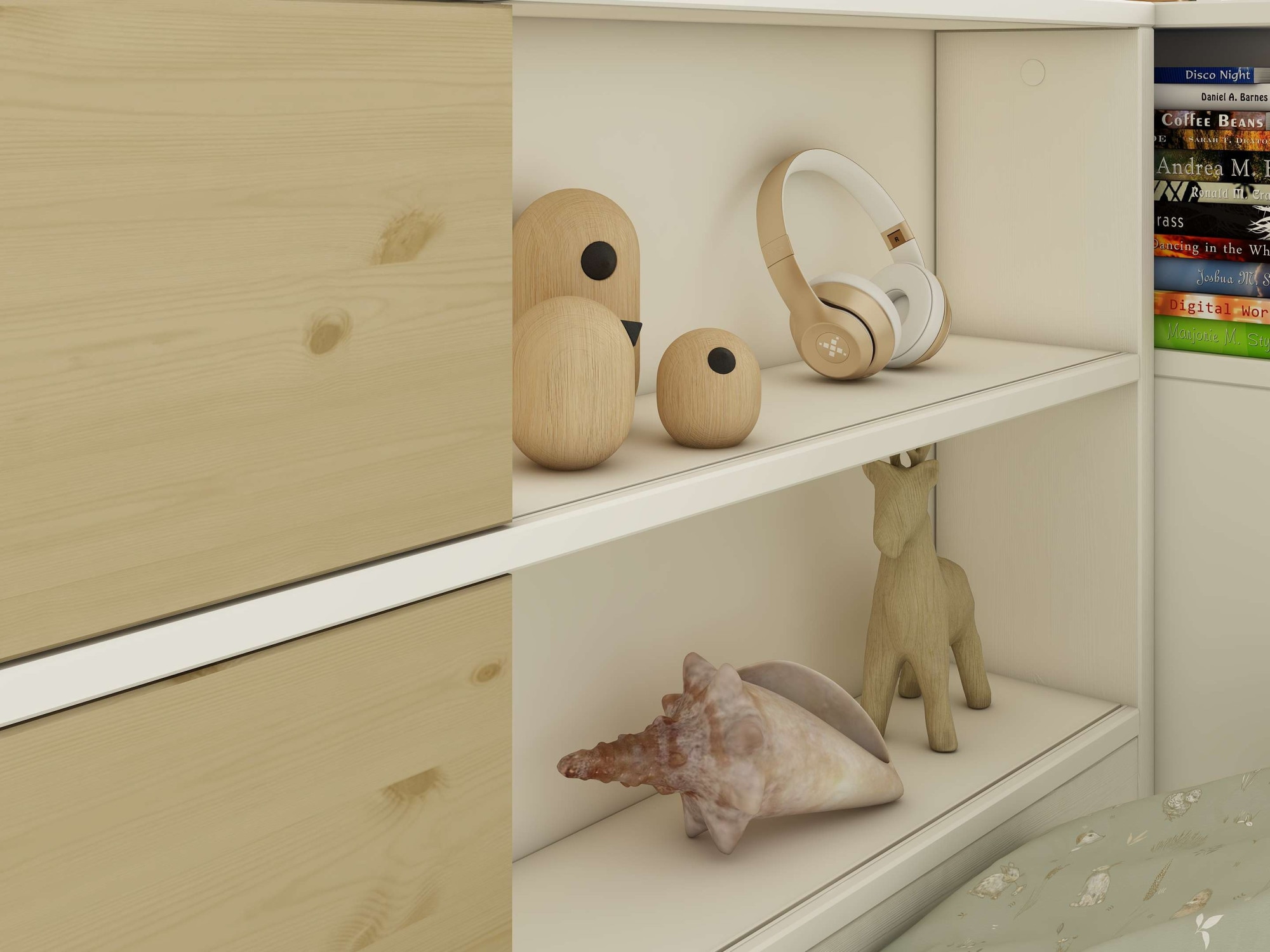 Home affaire Stauraumbett »Amance, Massivholz mit MDF, stabil und langlebig, viel Stauraum«, (Außenmaße B/T/H: 110,2/220,1/106,9 cm), FSC® zertifiziert, inklusive Lattenrost, Made in EU