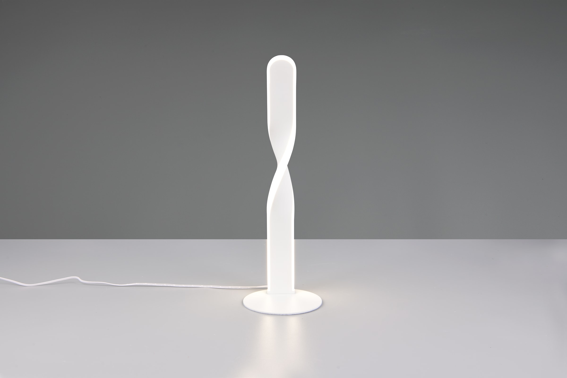 REALITY Leuchten LED Tischleuchte »GINKO, LED Tischlampe 10W 1070 Lumen 4000K kaltweiß, Schreibtischlampe« LED-Board 1 Stk. Kaltweiß Tischleuchte mit Schnurschalter ON/OFF, Höhe 40,5 cm Ø 13 cm