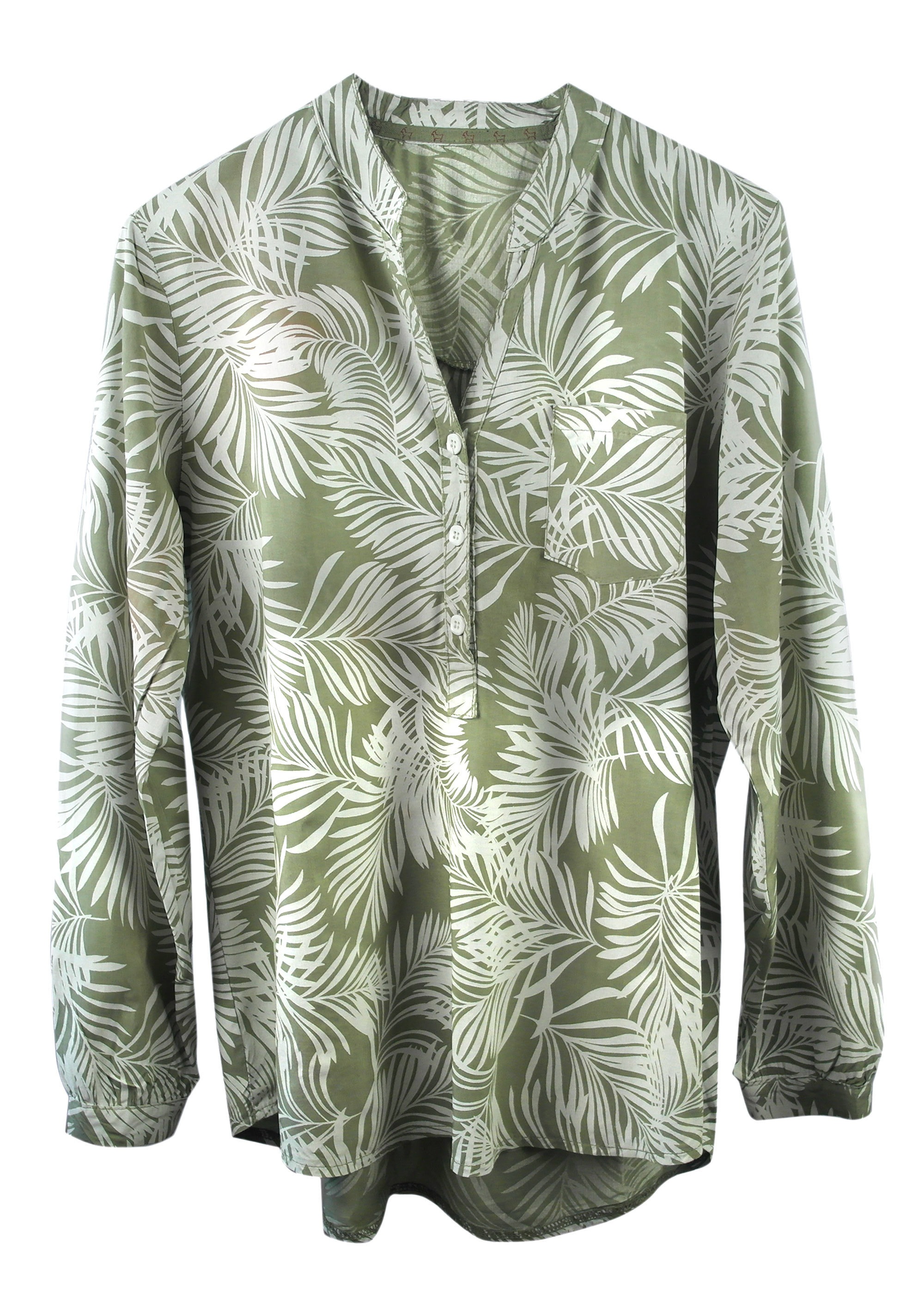 Heimatliebe Bluse mit Blätterdruck