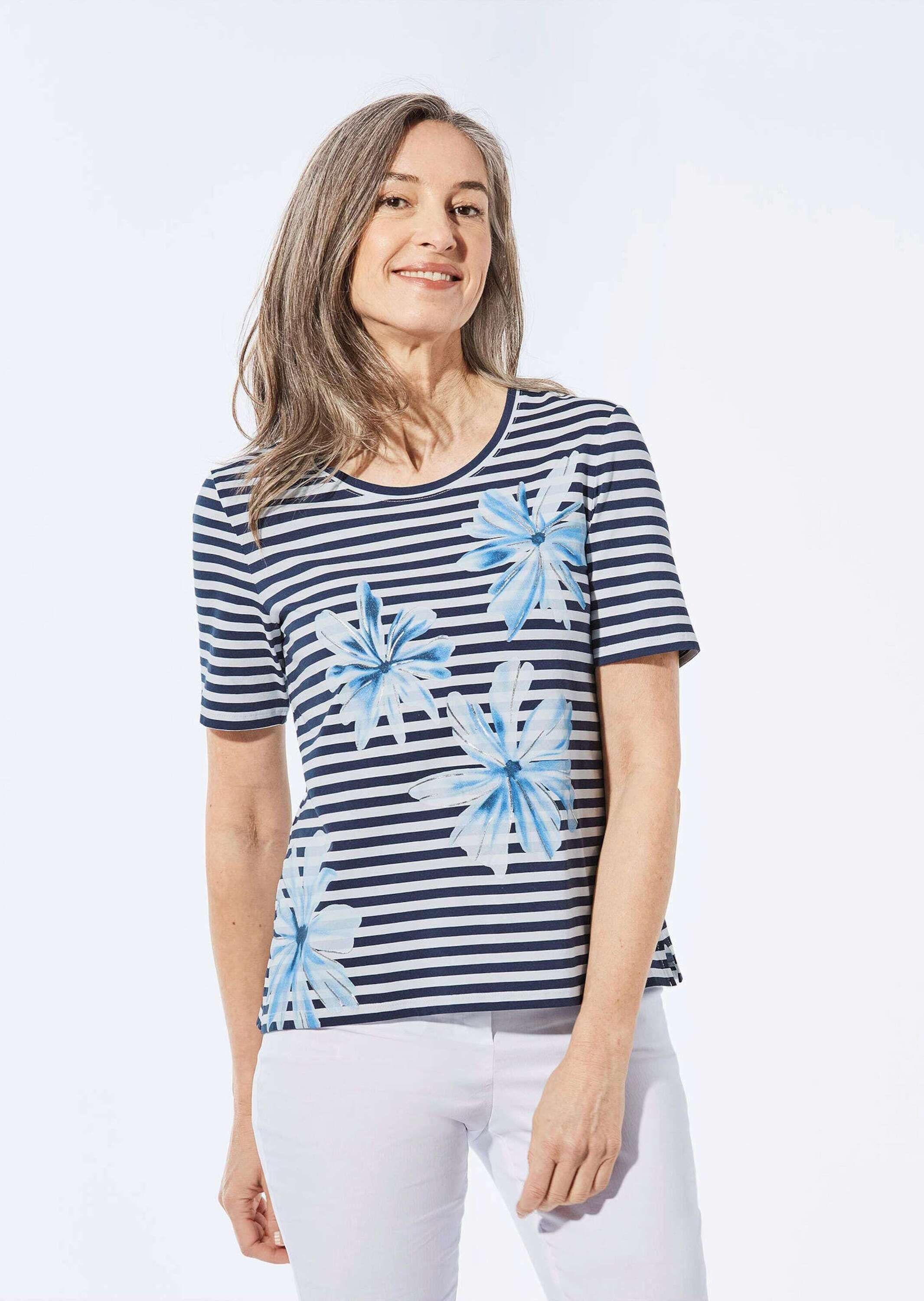 GOLDNER Kurzarmshirt »Kurzgröße Shirt in maritimem Look«