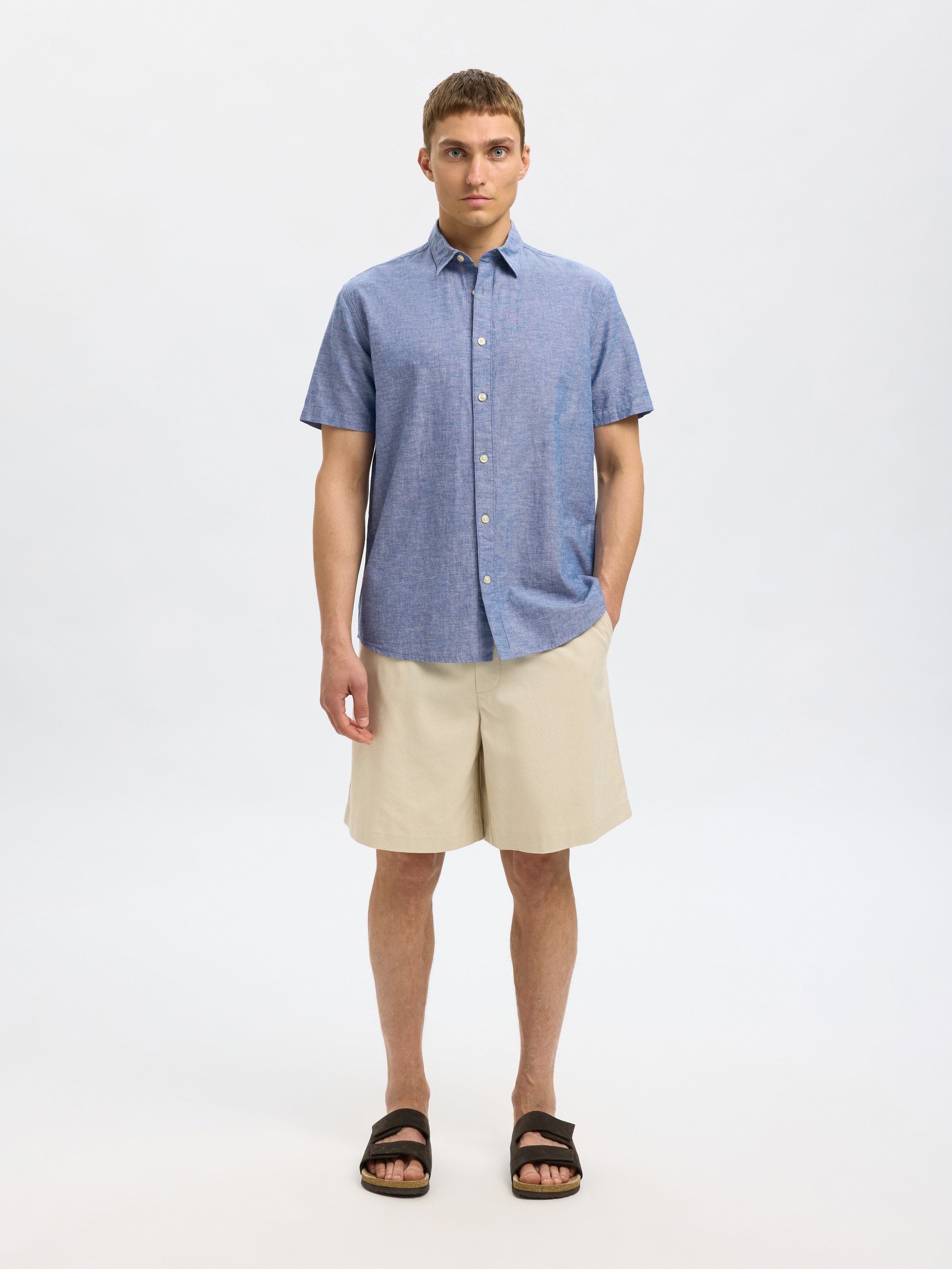 SELECTED HOMME Kurzarmhemd »SLHREG-SUN SHIRT SS NOOS«