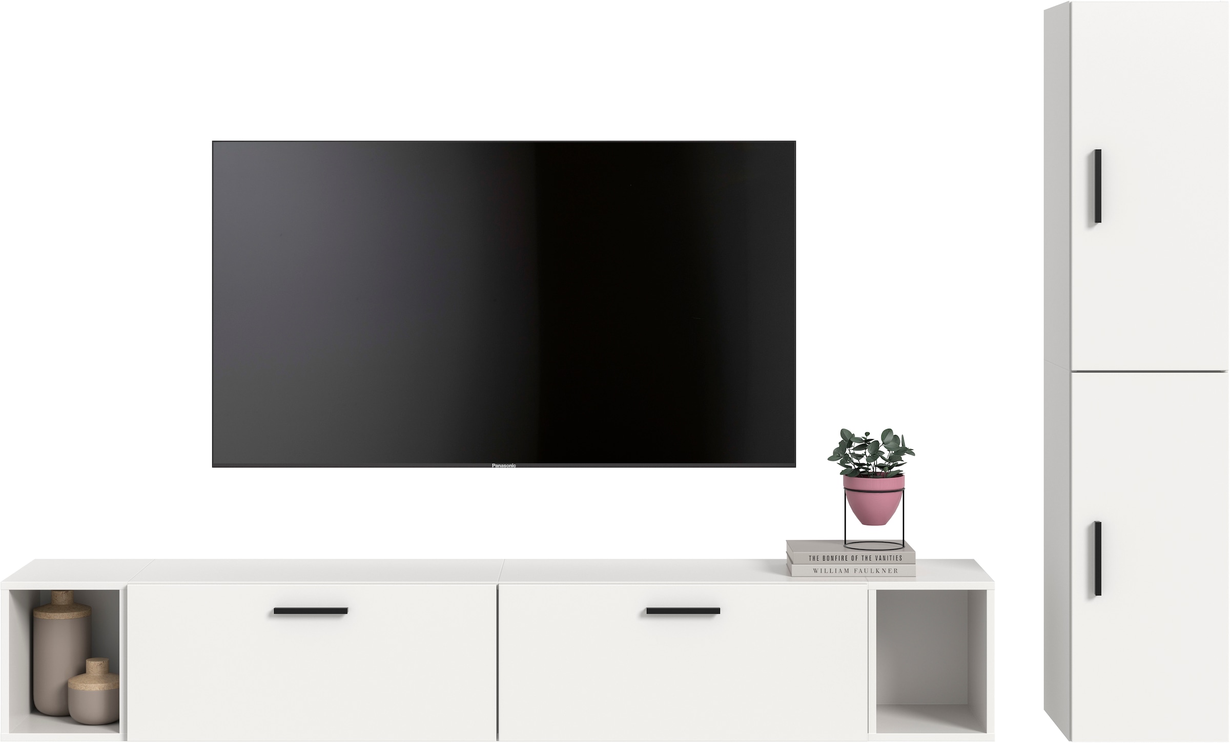 Home affaire Schrank-Set »ENESTE, 6-teilig, in verschiedenen Farben, individuell kombinierbar« verschiedenste Kombinationmöglichkeiten, stehend oder hängend, 2 Stk. tlg.