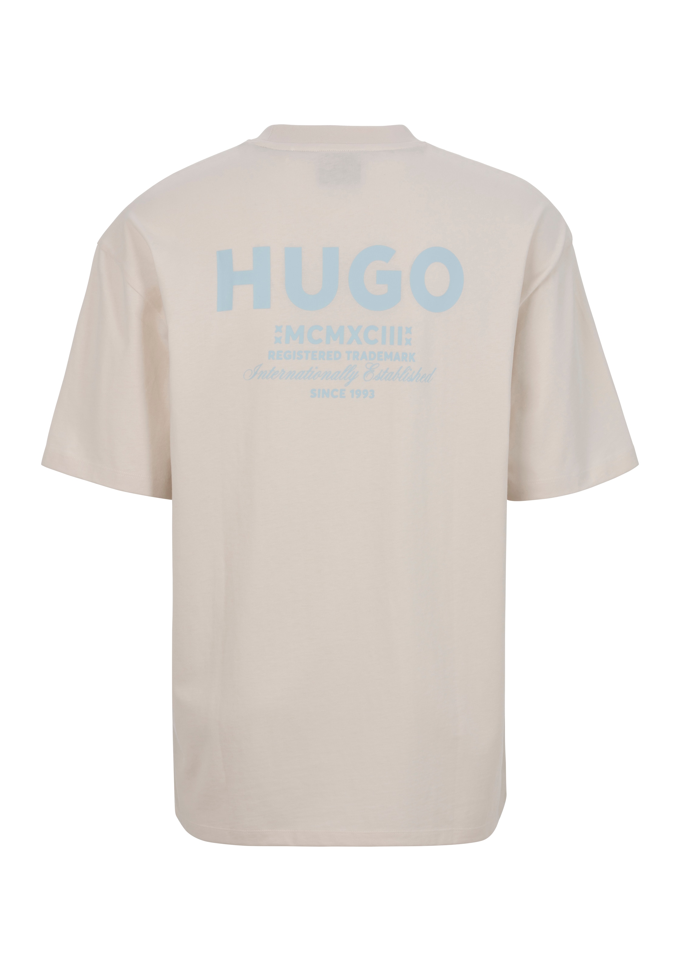HUGO Blue T-Shirt »Nalono«, mit Logodruck, Oversized Look mit Backprint