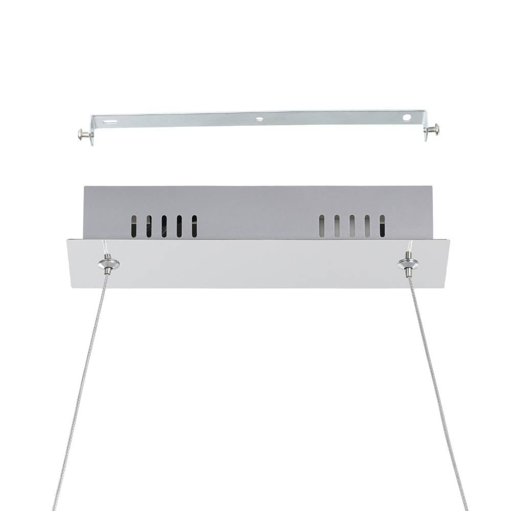 EGLO Hängeleuchte »LASANA 2 Hängelampe, chrom, weiß, Pendelleuchte, 3-flammig, modern«, 3 flammig, Leuchtmittel LED-Board | LED fest integriert, Wohnzimmer, Esszimmer, minimalistisch, geschwungene Bauform, 120x100cm