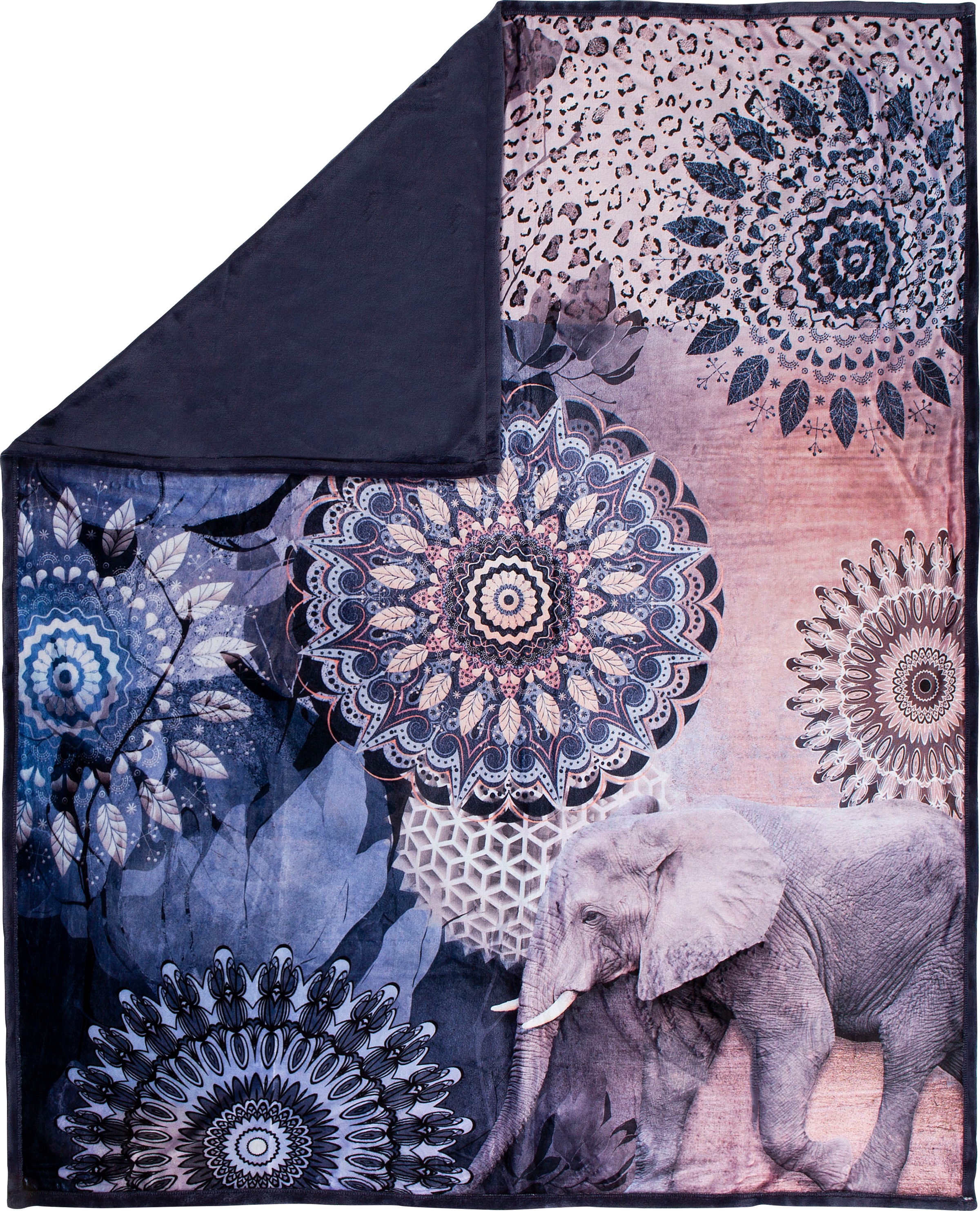 hip Plaid »Bjirke«, mit Mandala und Elefant