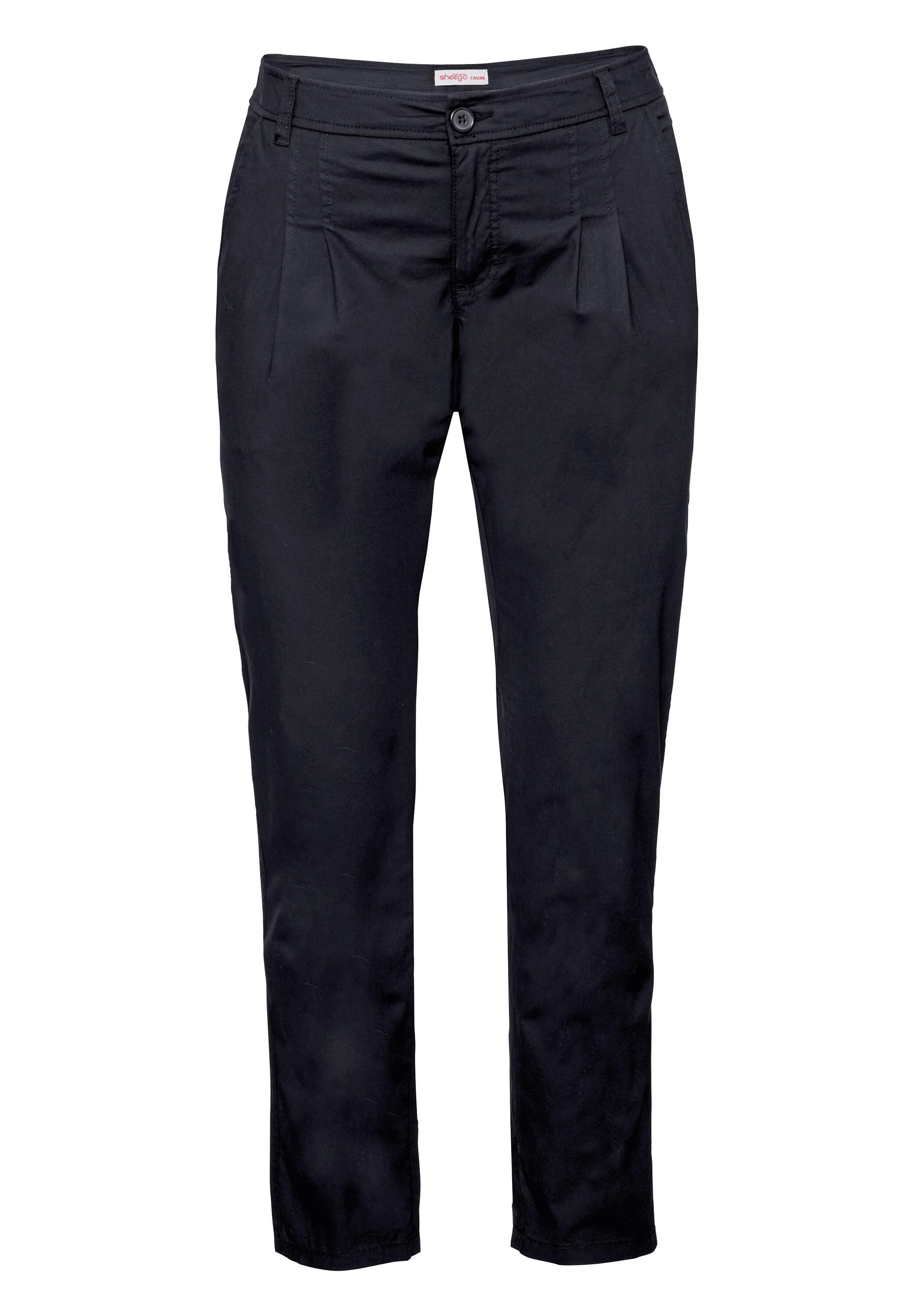 Sheego Chinohose »Chinohose Chinohose mit Bundfalten«  in Stretch-Qualität