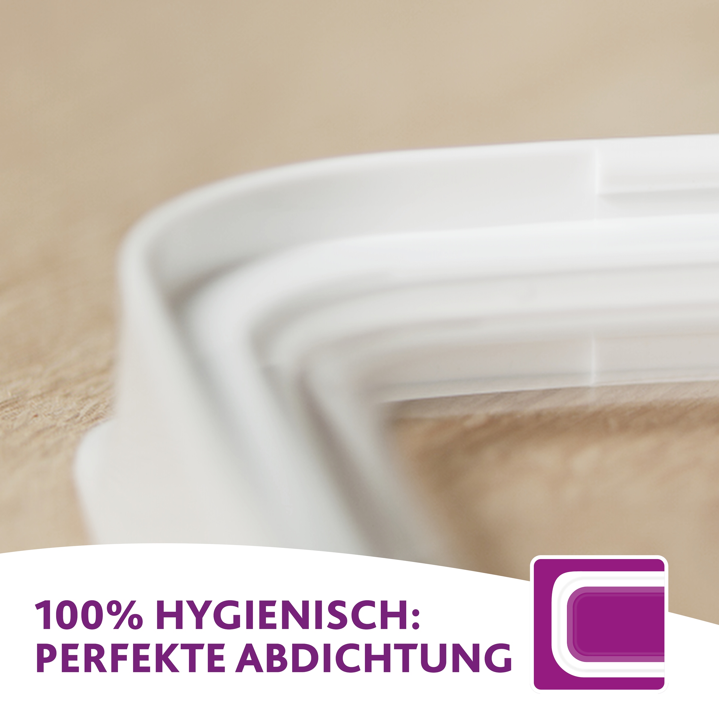 Emsa Vorratsdose »Optima«, (2 tlg.), 1 Liter, rechteckig, Schiebedeckel, frische Dichtung, Stapelränder