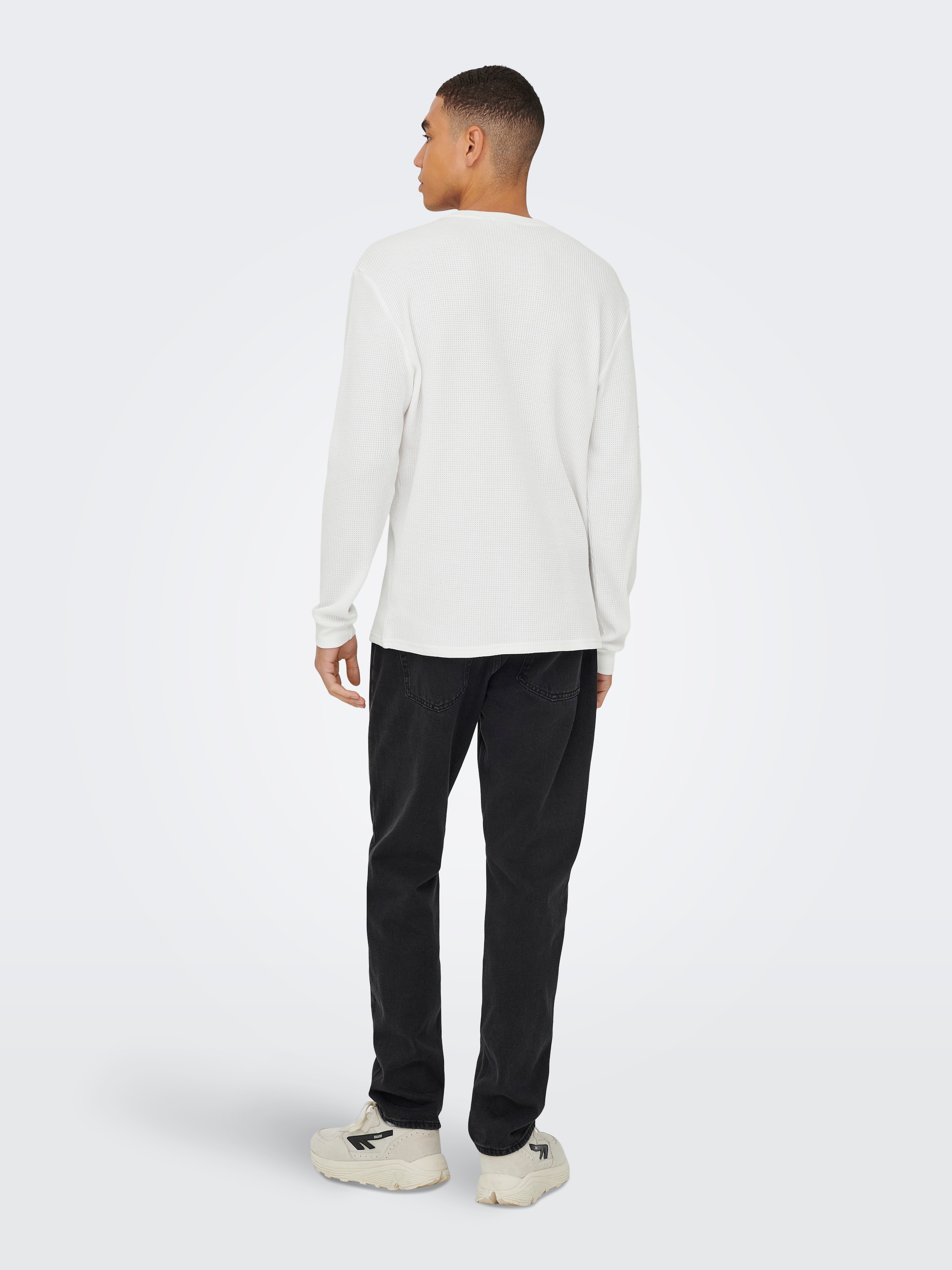 ONLY & SONS Langarmshirt »ONSTOBIE REG LS HENLEY TEE NOOS« Baumwollmischung, regular fit
