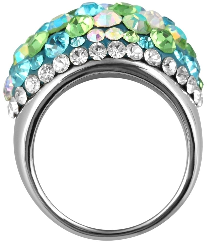 Adelia´s Fingerring »Damen Ring aus Edelstahl mit Strass Steinchen«