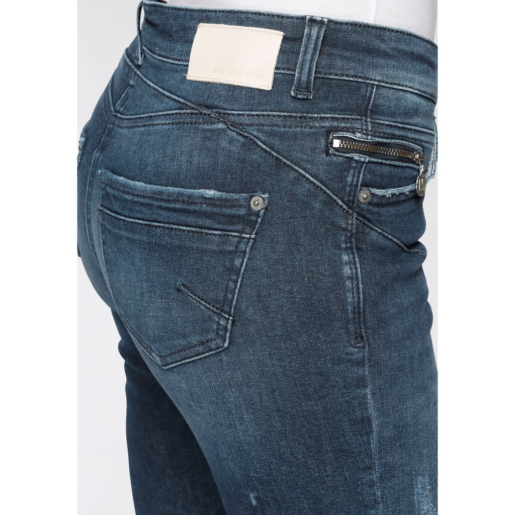 MAC Slim-fit-Jeans »Rich-Slim-Hanf«, Besondere Teilungsnähte im Rücken sorgen für einen Push-Up Effekt