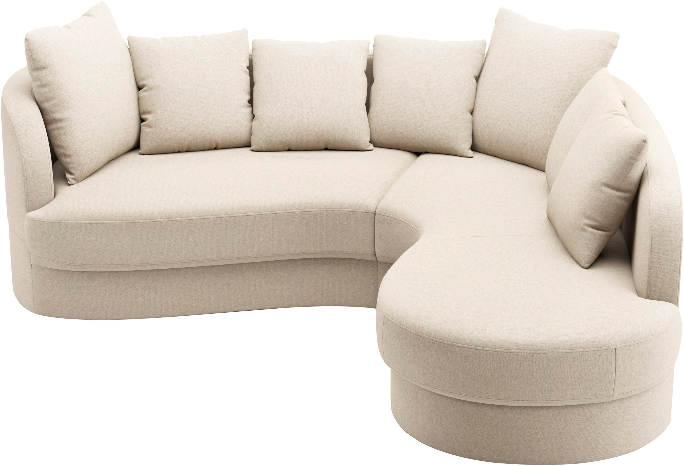 sit&more Ecksofa »Samba L-Form« moderne organische Form, inkl. 7 loser Rückenkissen