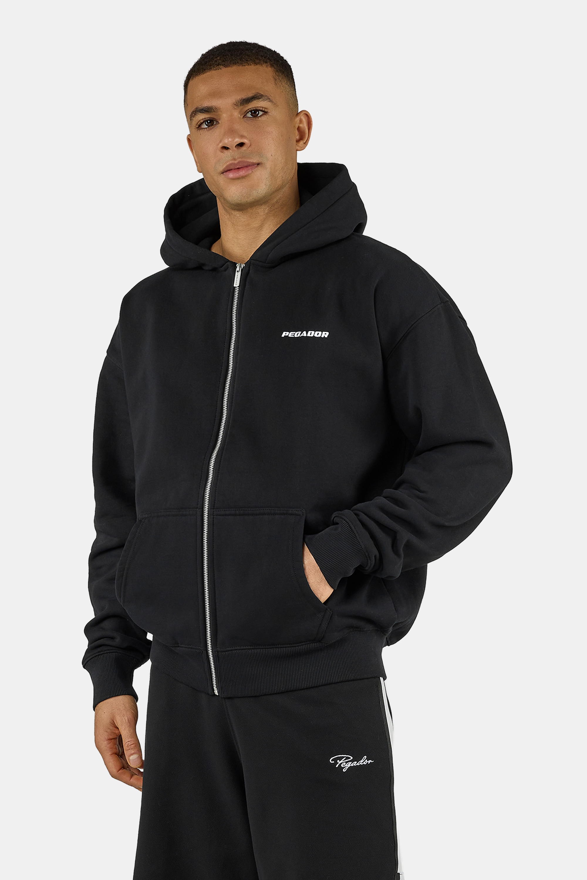 PEGADOR Kapuzensweatjacke »Logo Oversized Sweat Jacket« Baumwollmischung, oversize