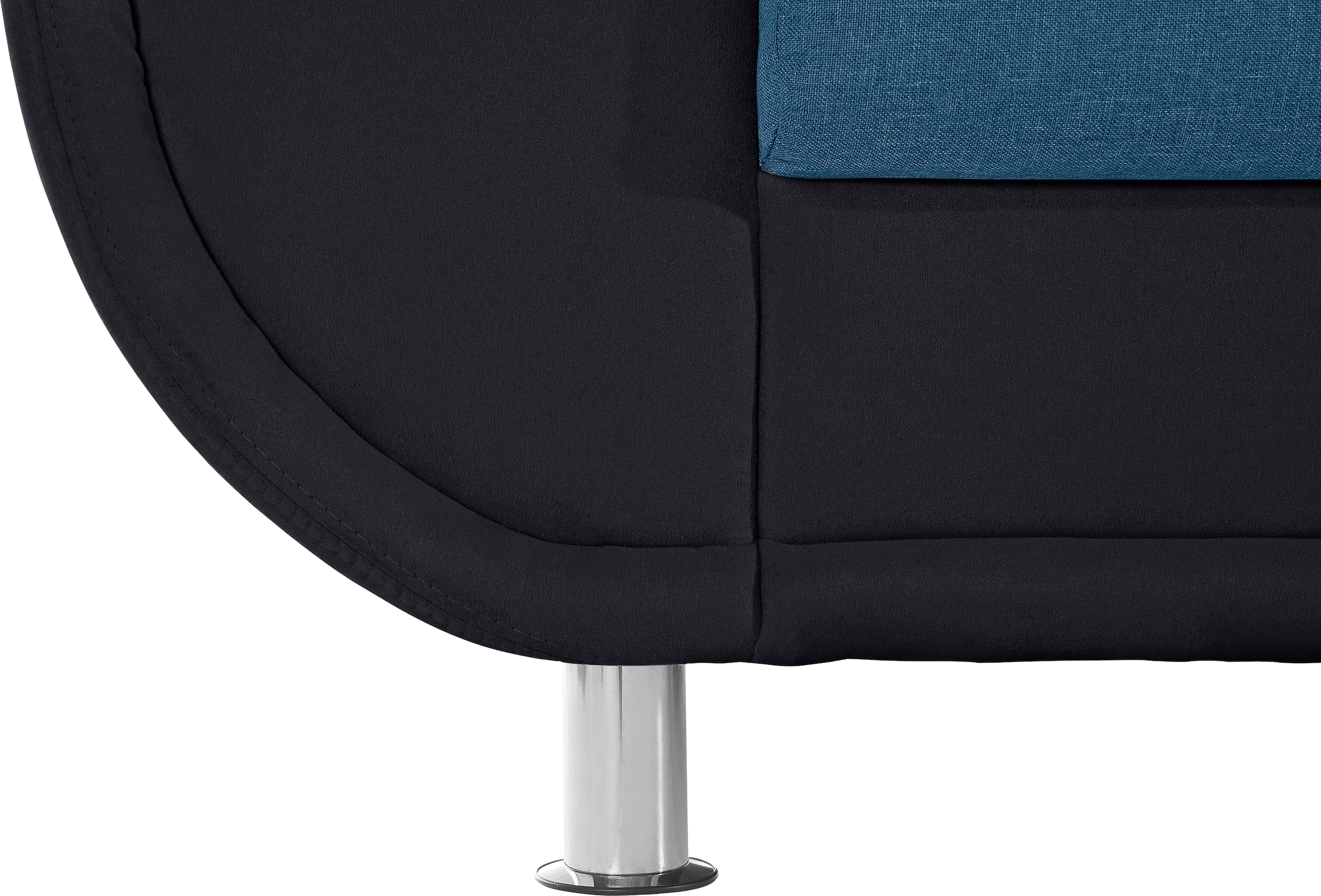 TRENDMANUFAKTUR Wohnlandschaft »Rondo 3, zeitlos und modern, im Materialmix, U-Form« wahlweise für mehr Komfort mit Federkern, wahlweise mit Bettfunktion