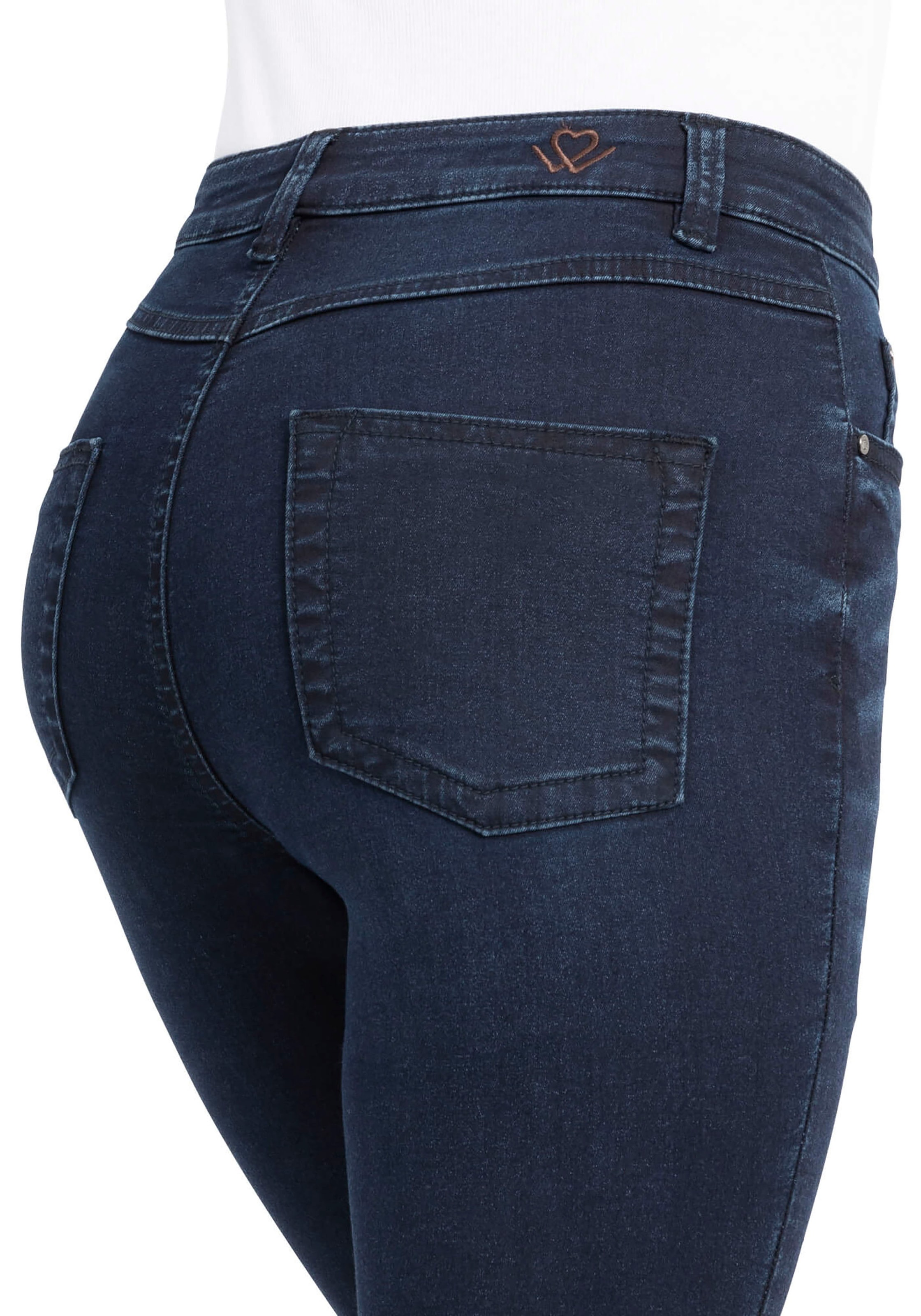 »High Waist geschnitten mit im High-waist-Jeans leicht WH72«, verkürztem Online Shop kaufen Hoch wonderjeans OTTO Bein