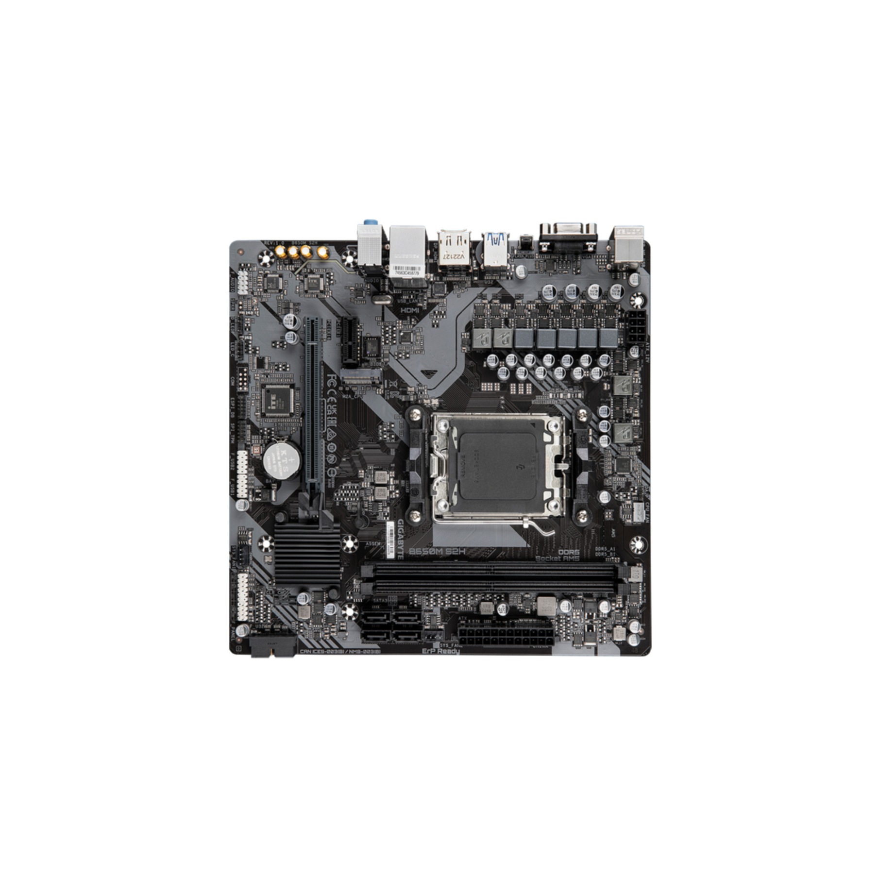 Gigabyte Mainboard »B650M S2H Mainboard - AMD Ryzen 9000er-Serie, 5+2+2 Phasen VRM, bis zu«