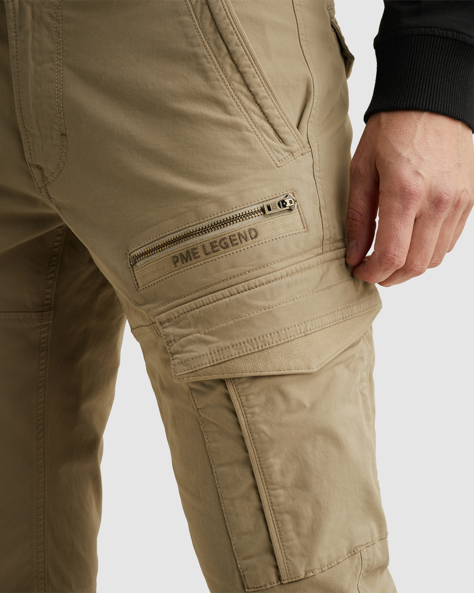 PME LEGEND Cargohose »Nordrop Stretch Twill«  mit Logo Stickerei