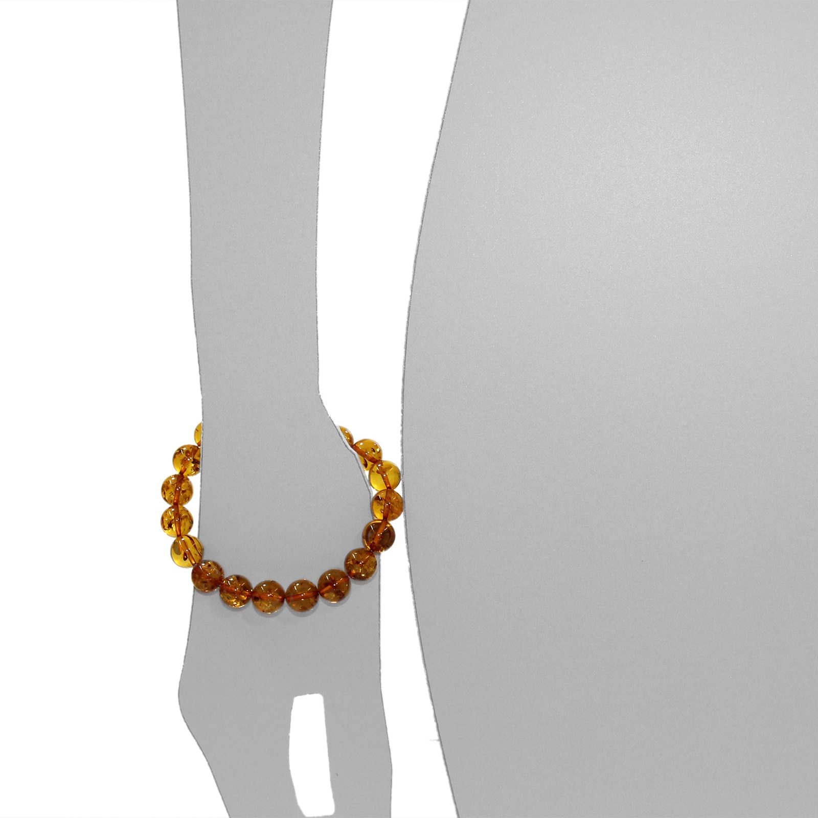 OSTSEE-SCHMUCK Armband »- Kugel 10 mm - Bernstein -,«