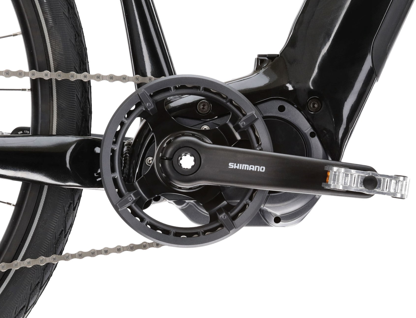 Kross E-Bike »E-Crossrad Evado Hybrid 6.0 28 Zoll schwarz«, 10 Gang, Shimano, DEORE XT T8000, Mittelmotor 250 W, Pedelec, Elektrofahrrad für Damen und Herren