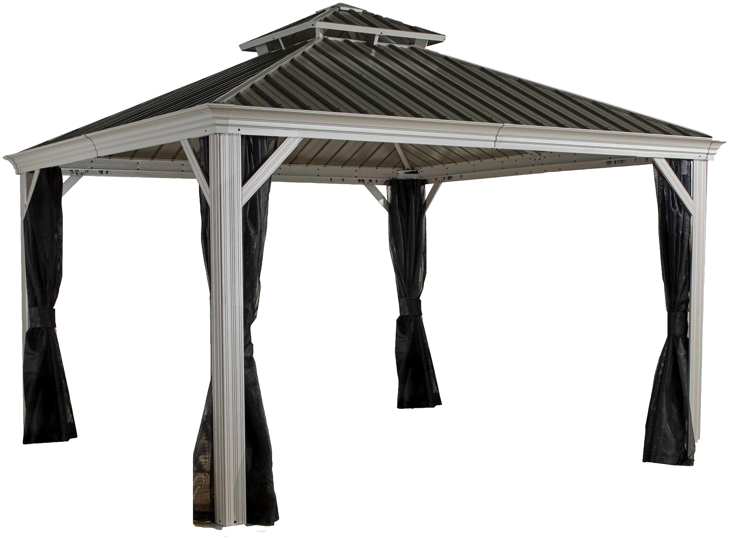 Sojag Pavillon »Gazebo Messina«, (Set), BxT: 363x483 cm, mit Moskitonetzen