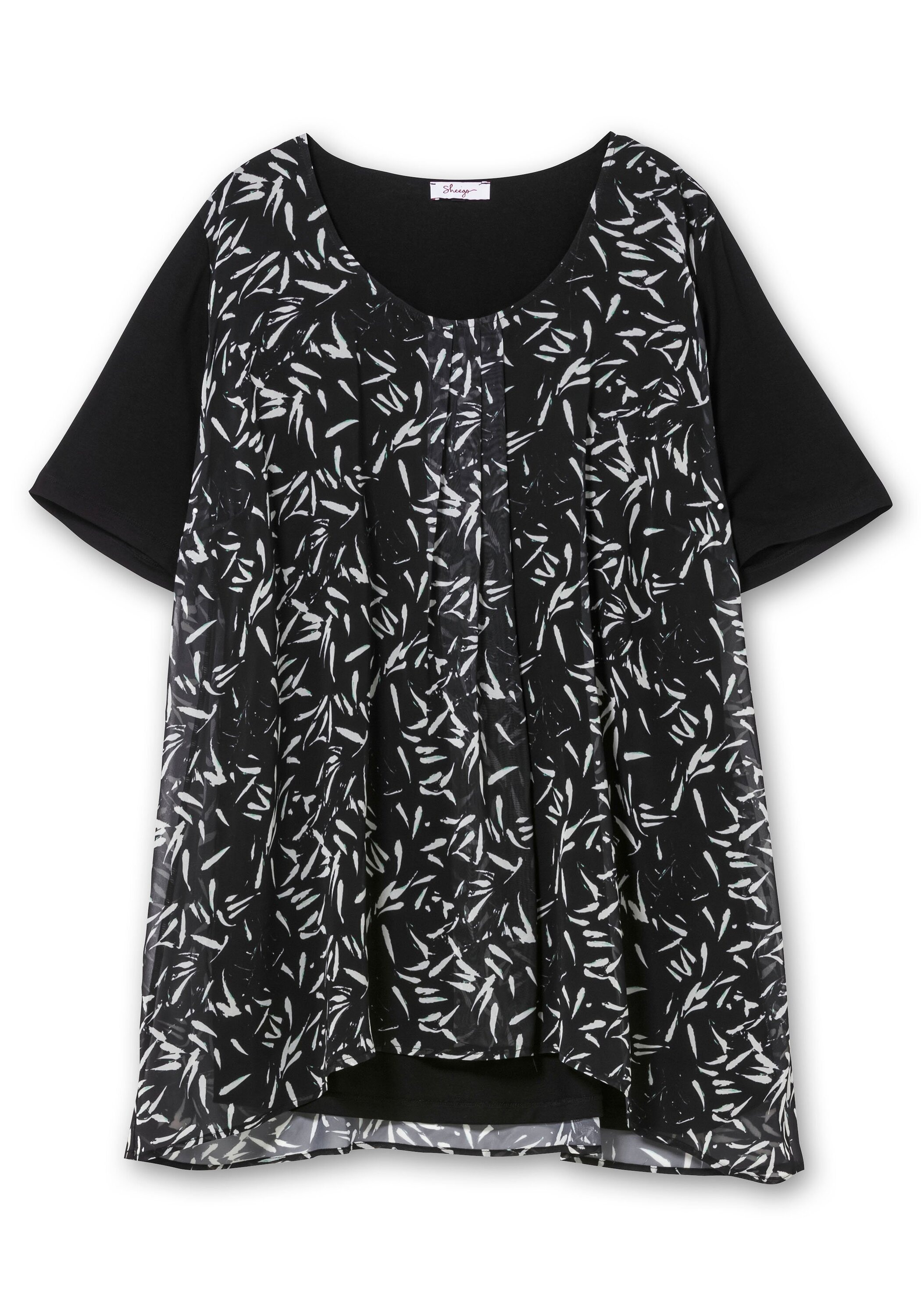 Sheego Blusenshirt »Blusenshirt aus Jersey und Chiffon«