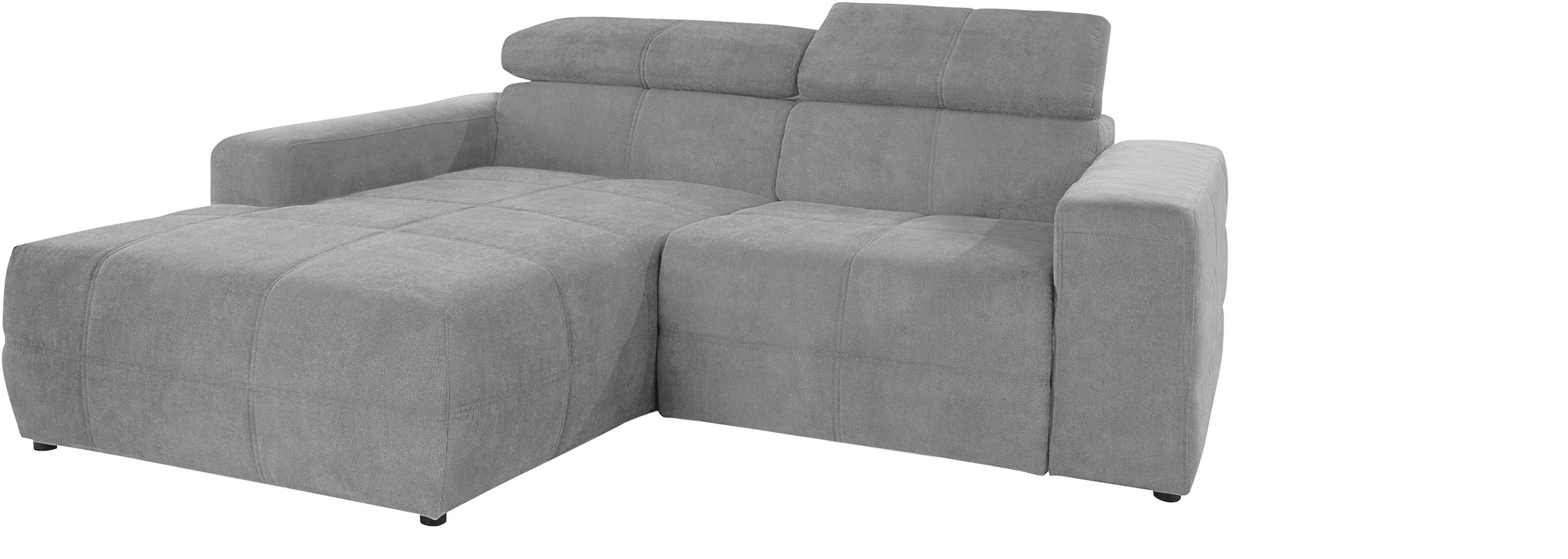DOMO collection Ecksofa »Brandon kleine Ausführung B/T/H: 214/100/80 cm«, Mit Kopfteilverstellung, auch in Leder und Cord, L-Form