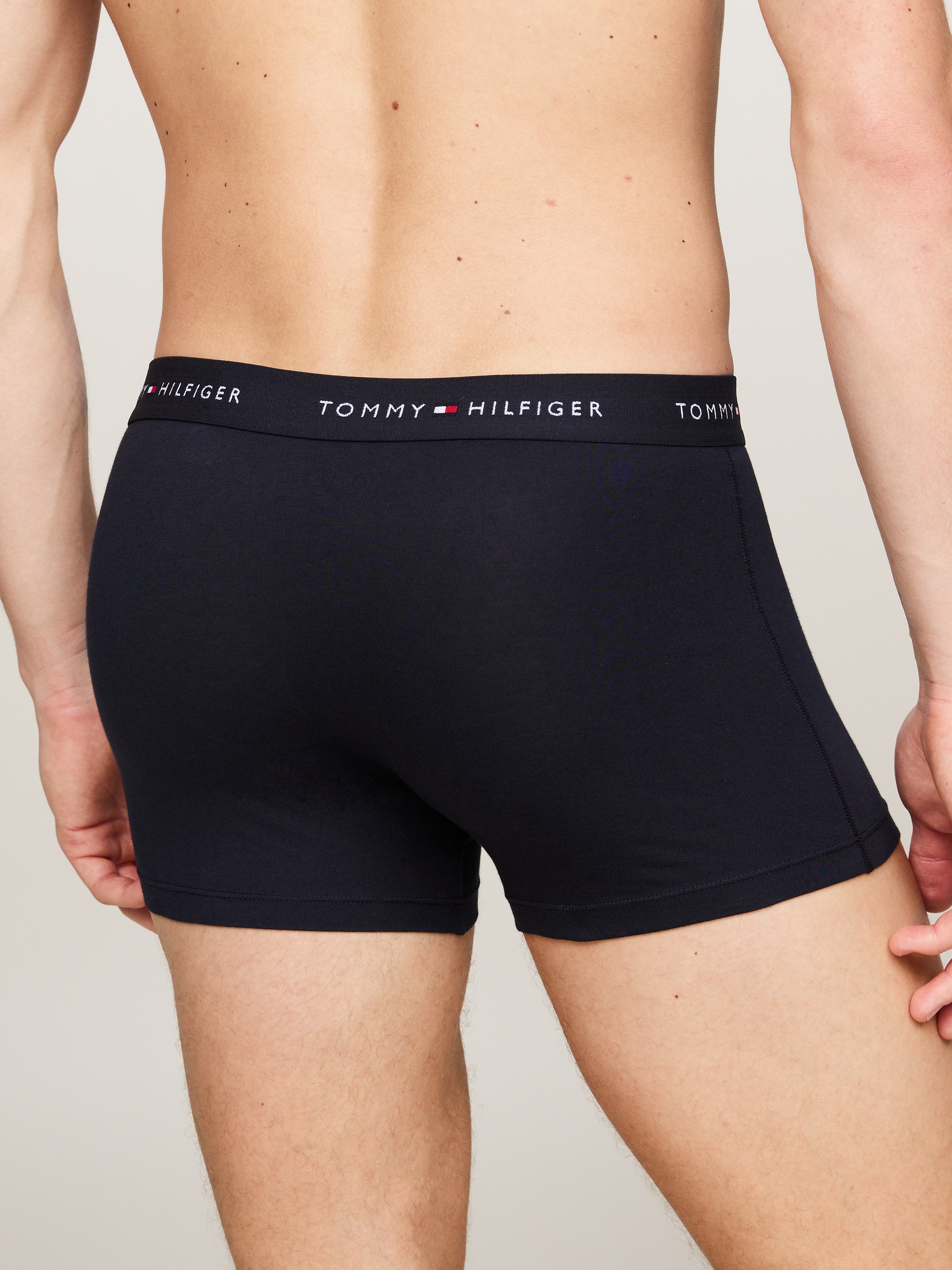 Tommy Hilfiger Underwear Trunk »3P WB TRUNK«, (Packung, 3 St., 3er-Pack), mit kontrastfarbenem Logobund